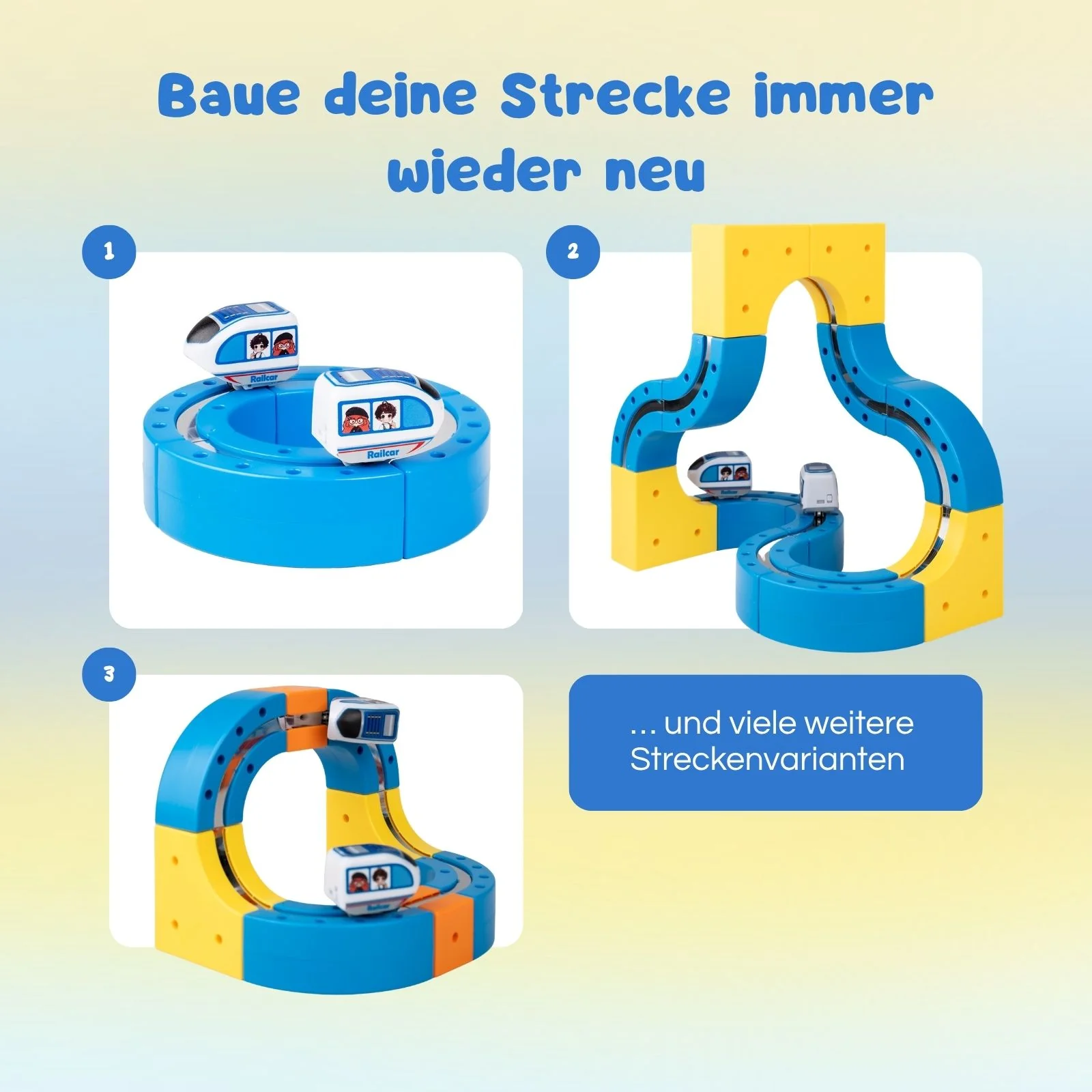 162-tlg. Magnet-Zugbahn Magnetische Rennbahn Zugstrecke Rennstrecke - Image 5