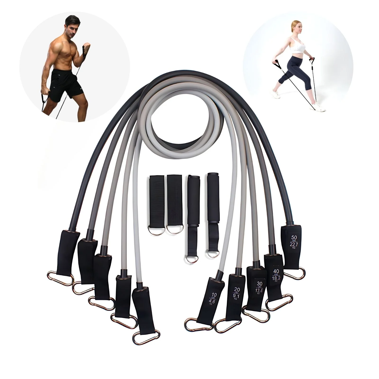 11-tlg. Set Fitnessband Resistance-Band Widerstandsband Trainingsband