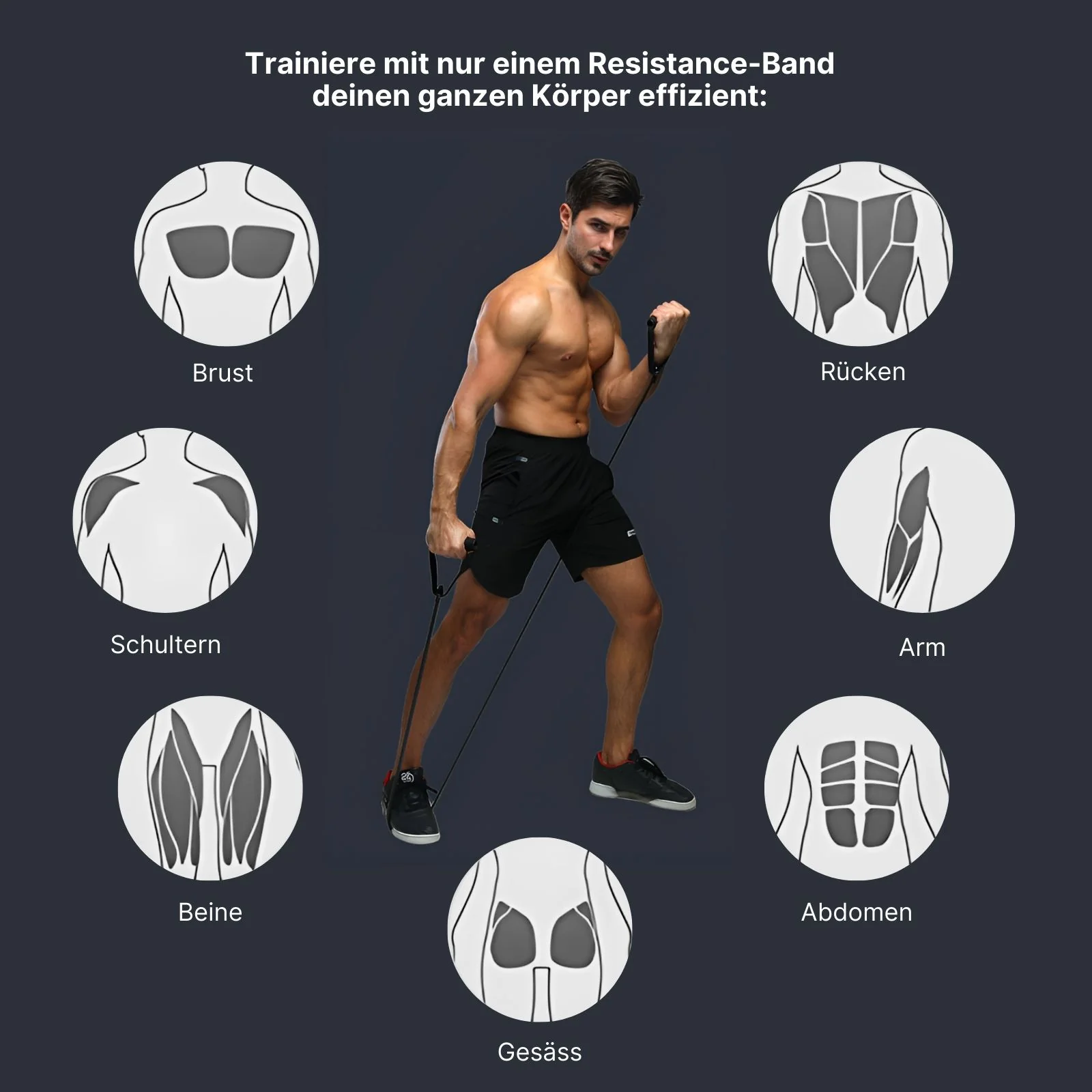 11-tlg. Set Fitnessband Resistance-Band Widerstandsband Trainingsband - Image 6