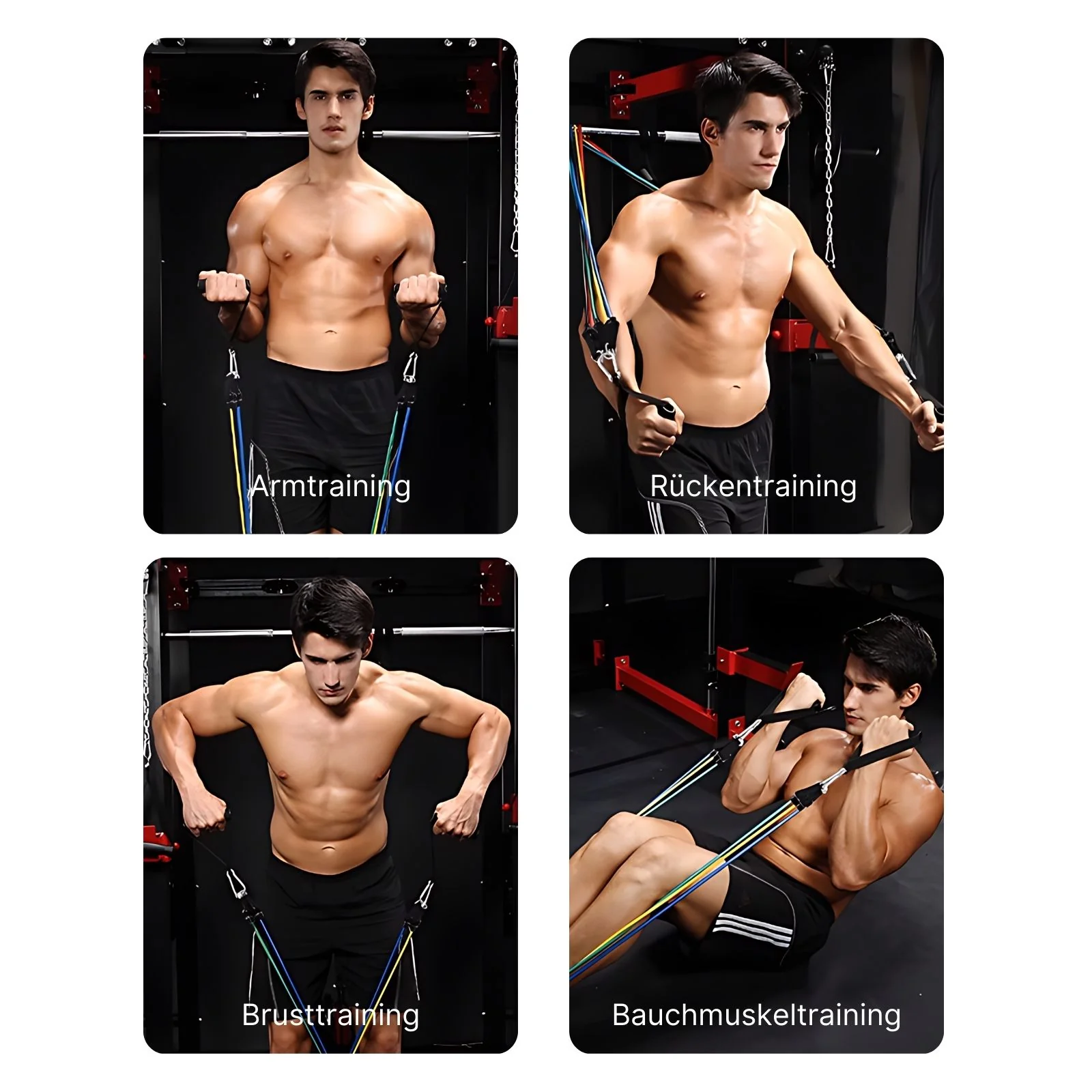 11-tlg. Set Resistance-Band Fitnessband Trainingsband Widerstandsband - Image 8