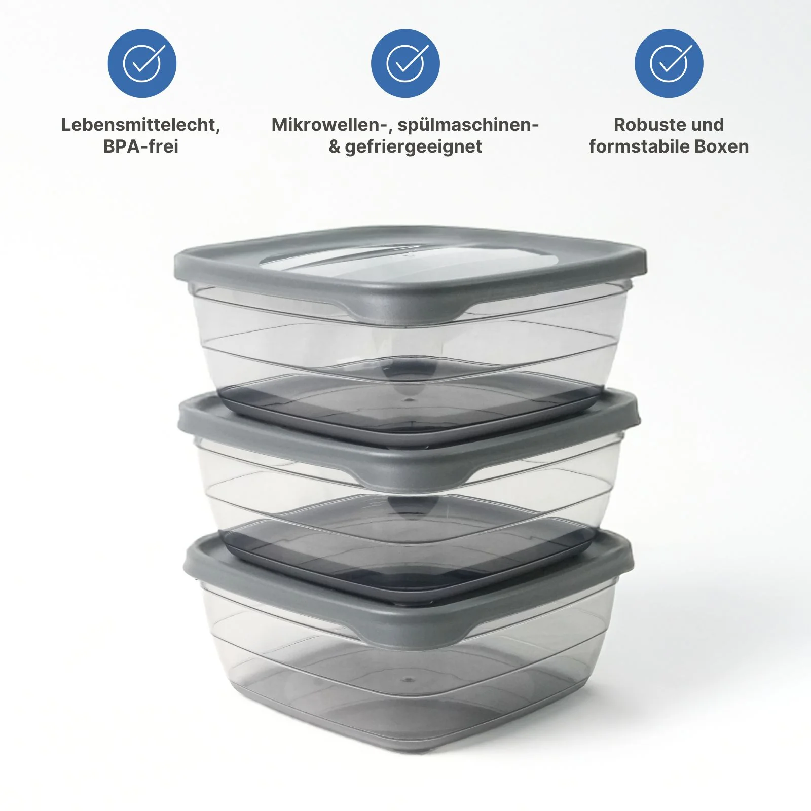 14-tlg. Frischhaltedosen-Set Vorratsdosen Meal-Prep-Dosen Gefrierdosen - Image 3