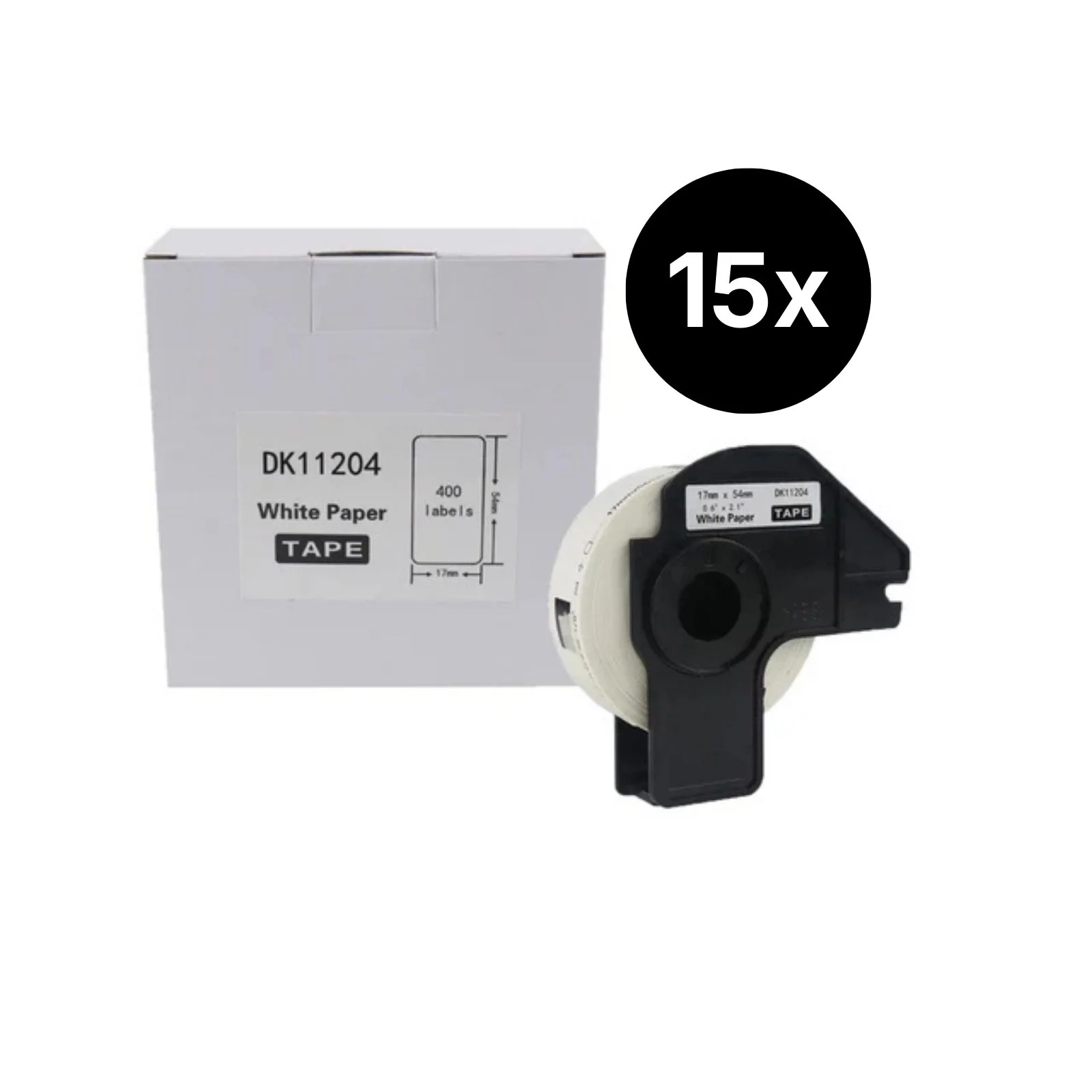 15er-Set Alternative Etikettenrolle zu Brother DK-11204 Etiketten