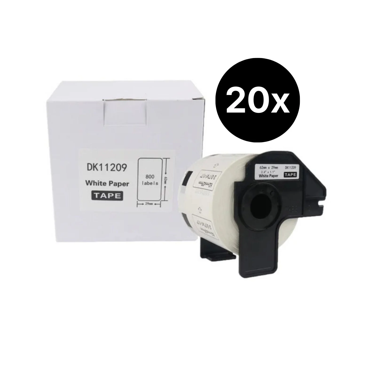 20er-Set Alternative Etikettenrolle zu Brother DK-11209 Etiketten