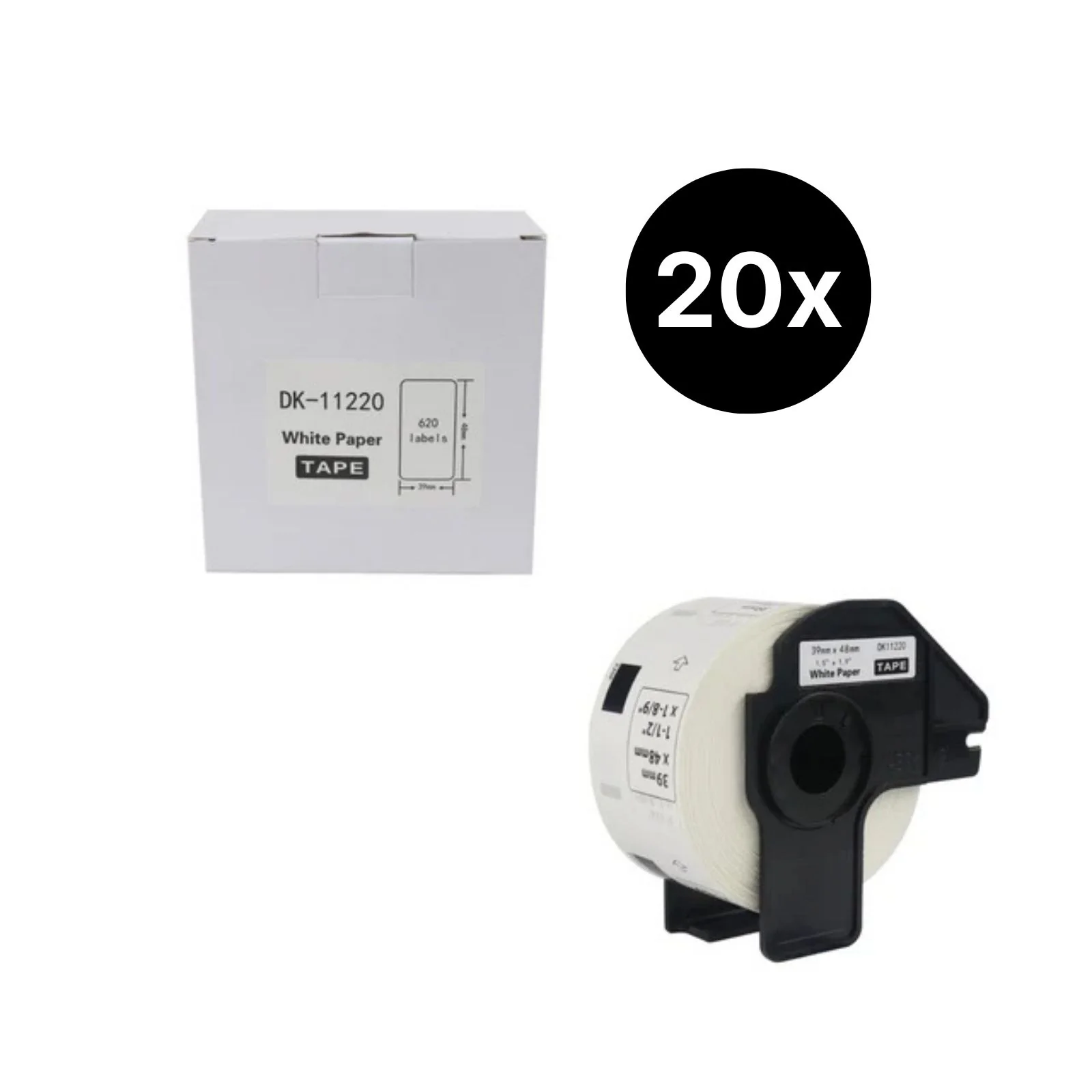 20er-Set Alternative Etikettenrolle zu Brother DK-11220 Etiketten