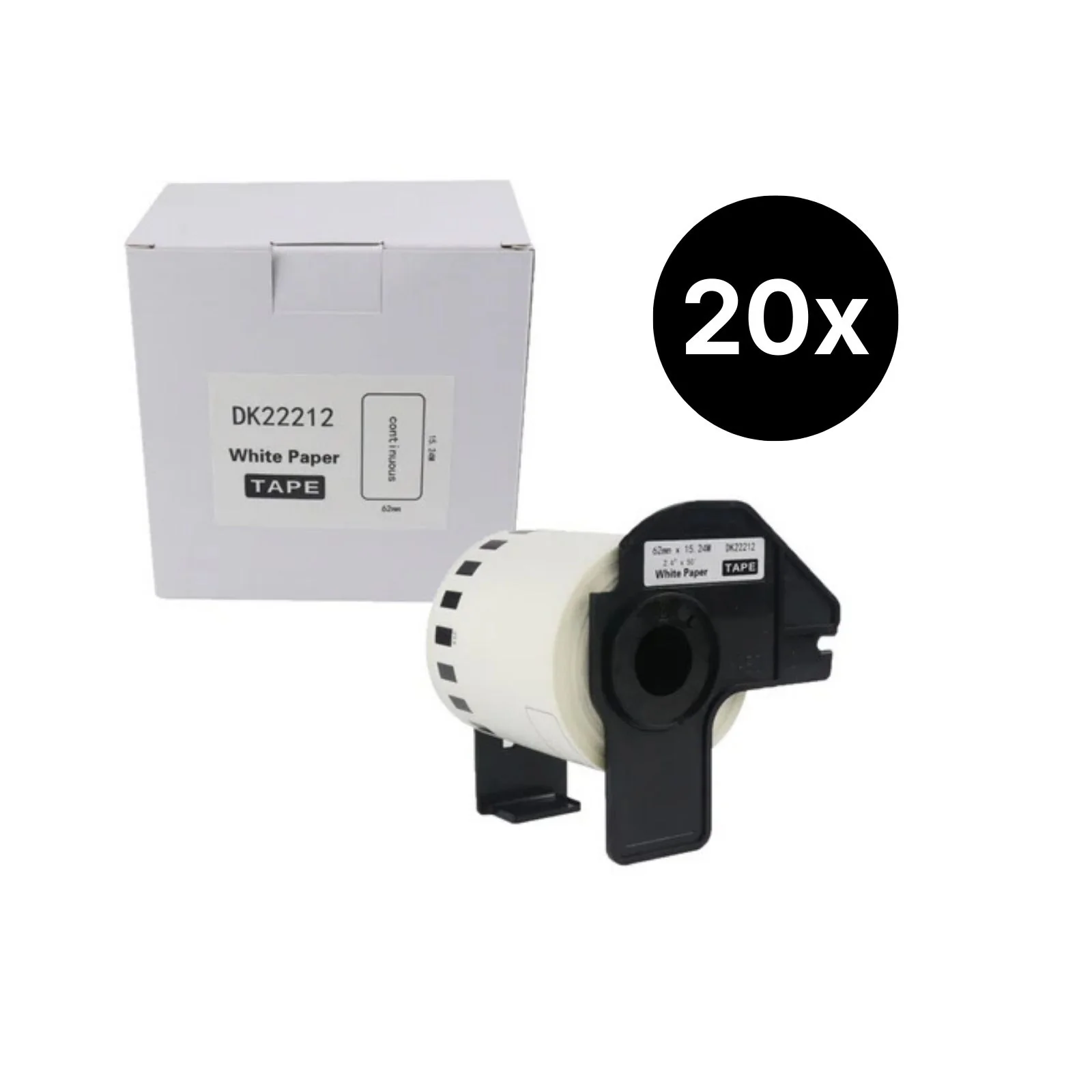 20er-Set Alternative Etikettenrolle zu Brother DK-22212 Etiketten