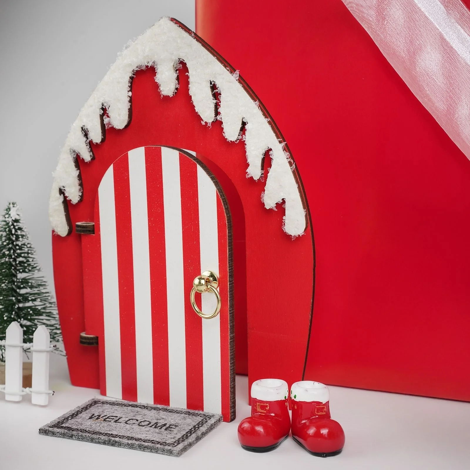 21-tlg. Wichteltür-Set Miniaturwelt Weihnachtsdeko Elfentür-Zubehör - Image 6