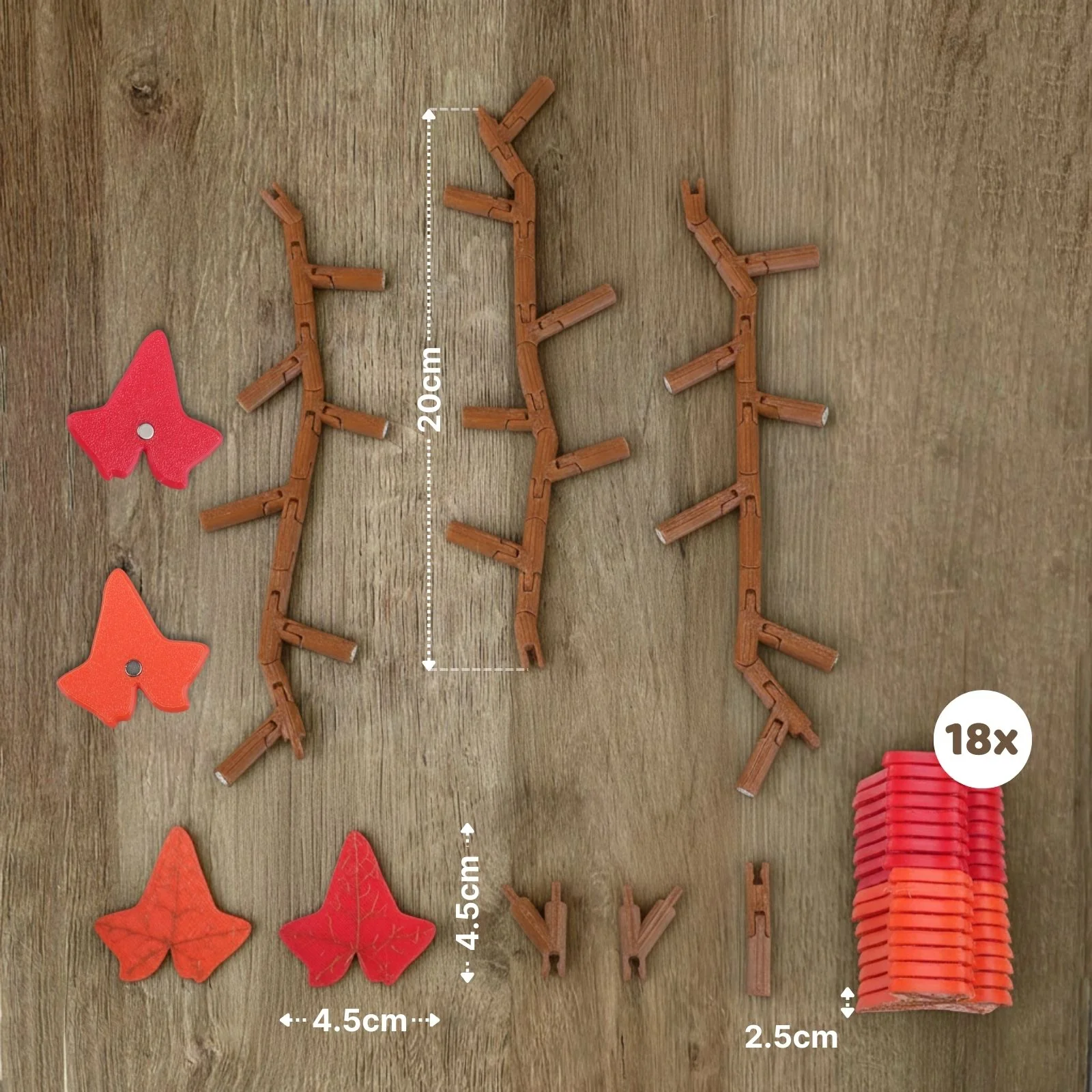 23-tlg. 3D Efeu-Kühlschrankmagnet-Set Efeuranken-Deko Magnet - Image 8