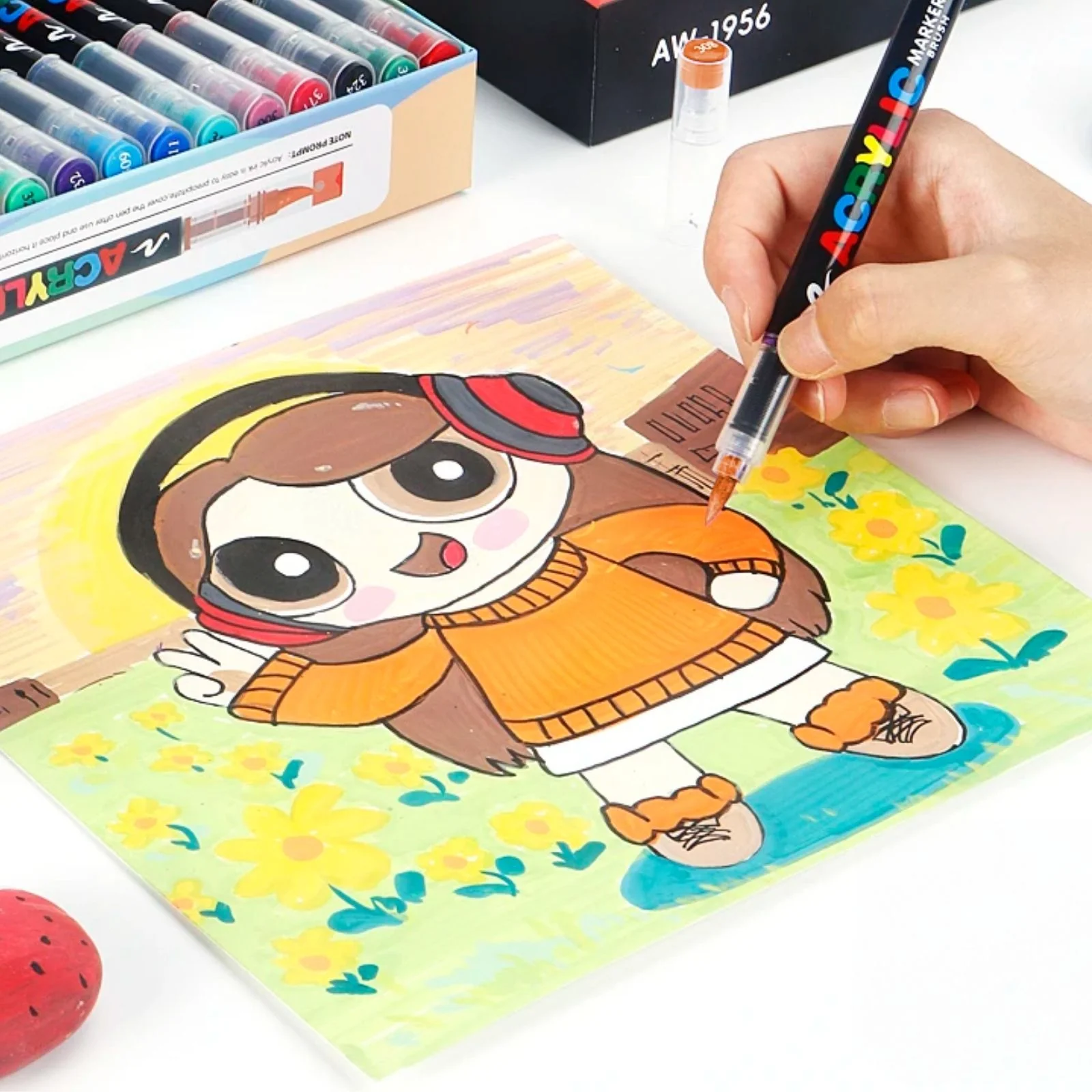 240-tlg. Set Acrylmarker Acryl Brush Marker Arcrylstifte Pinselstifte - Image 10