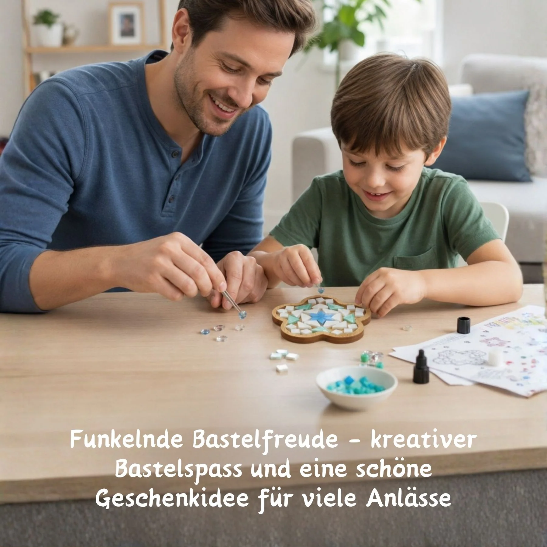 2er-Set DIY-Mosaik-Untersetzer Saturn Stern Untersetzer-Bastelset - Image 5