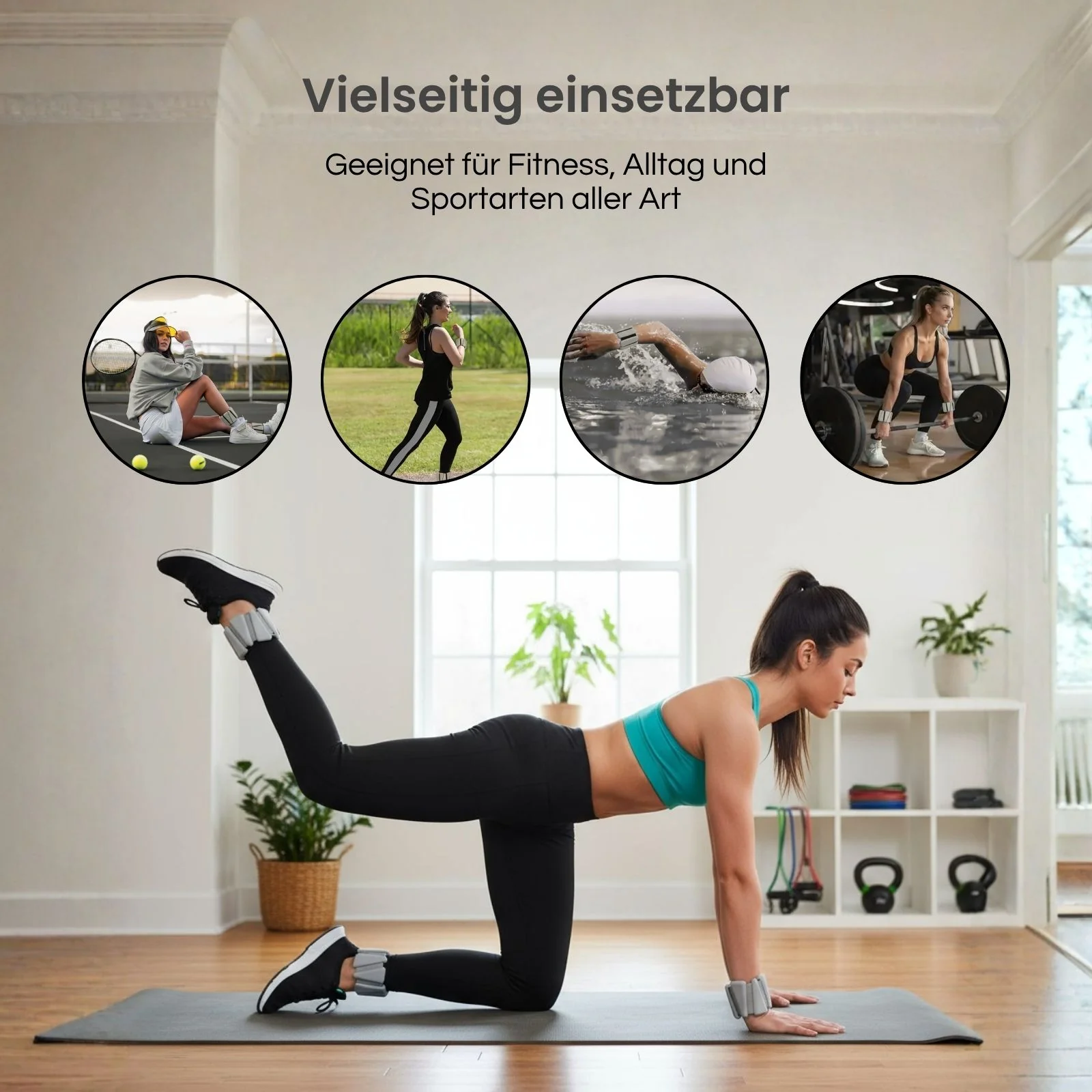 2er-Set Gewichtsmanschetten Handgelenkgewichte Fitnessmanschette - Image 5