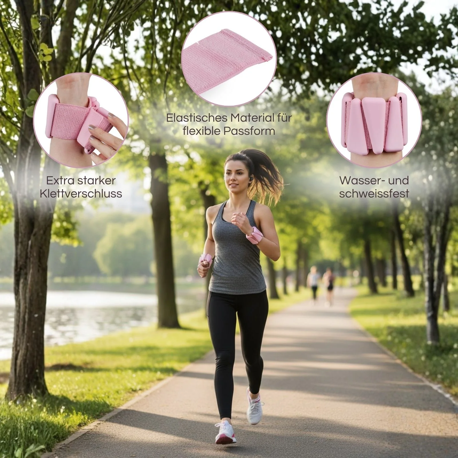 2er-Set Gewichtsmanschetten Fitnessmanschette Handgelenkgewichte - Image 4