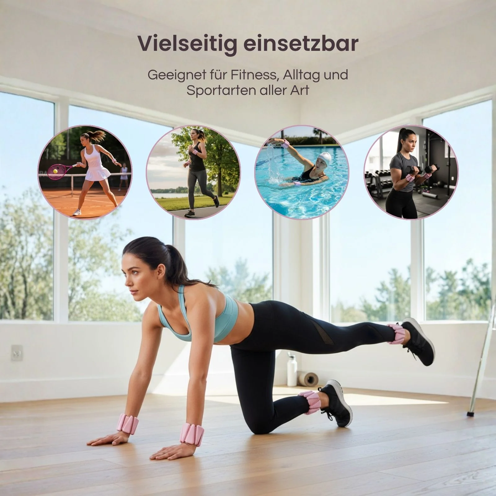 2er-Set Gewichtsmanschetten Fitnessmanschette Handgelenkgewichte - Image 5
