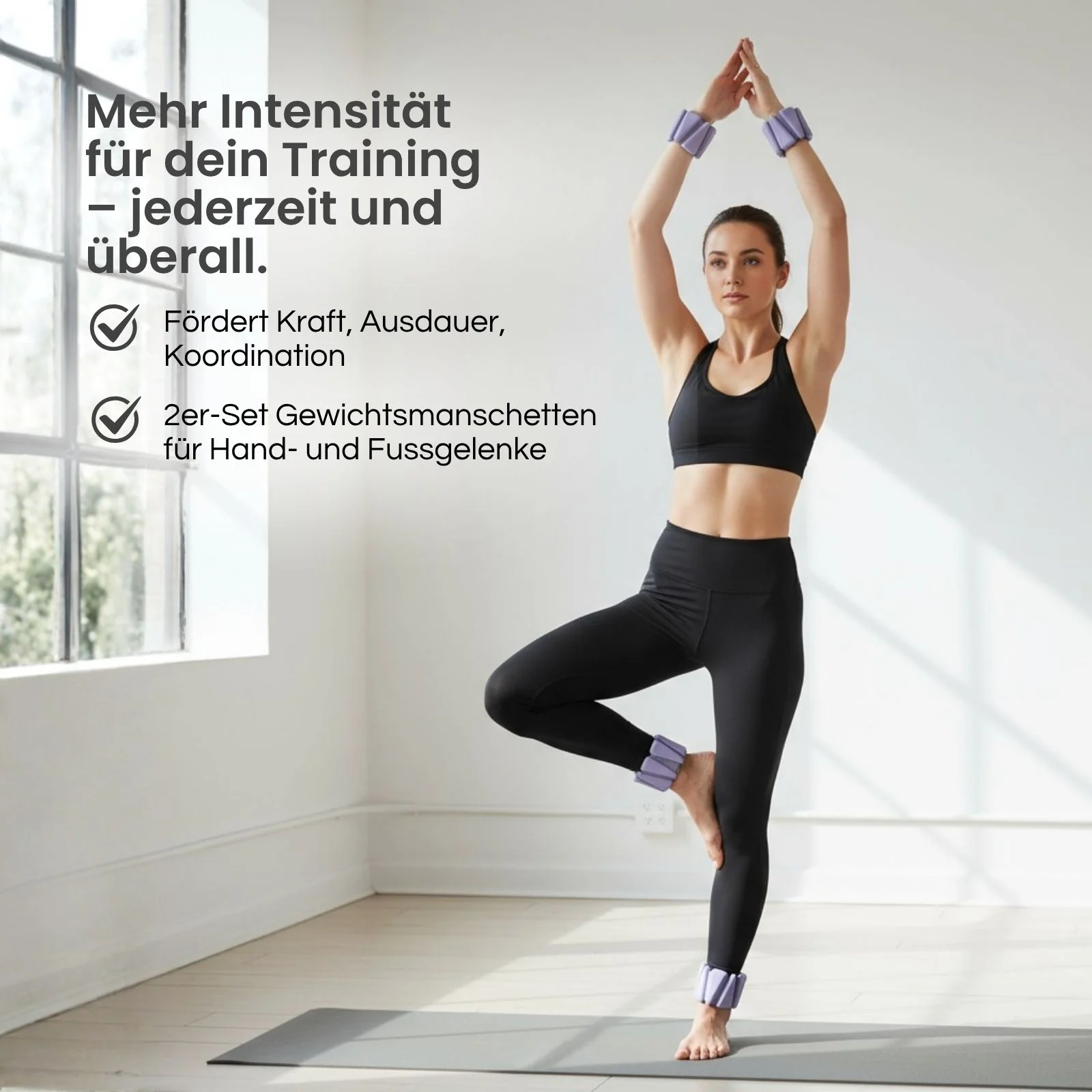 2er-Set Gewichtsmanschetten Handgelenkgewichte Fitnessmanschette - Image 2