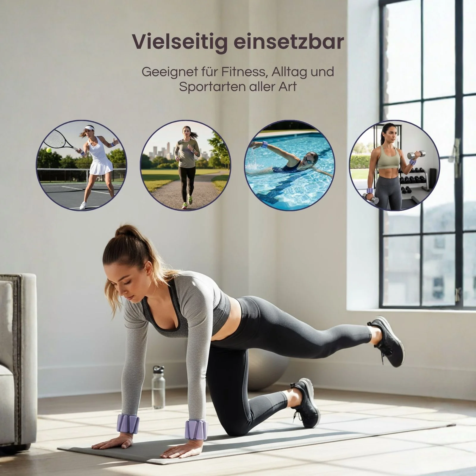 2er-Set Gewichtsmanschetten Handgelenkgewichte Fitnessmanschette - Image 5