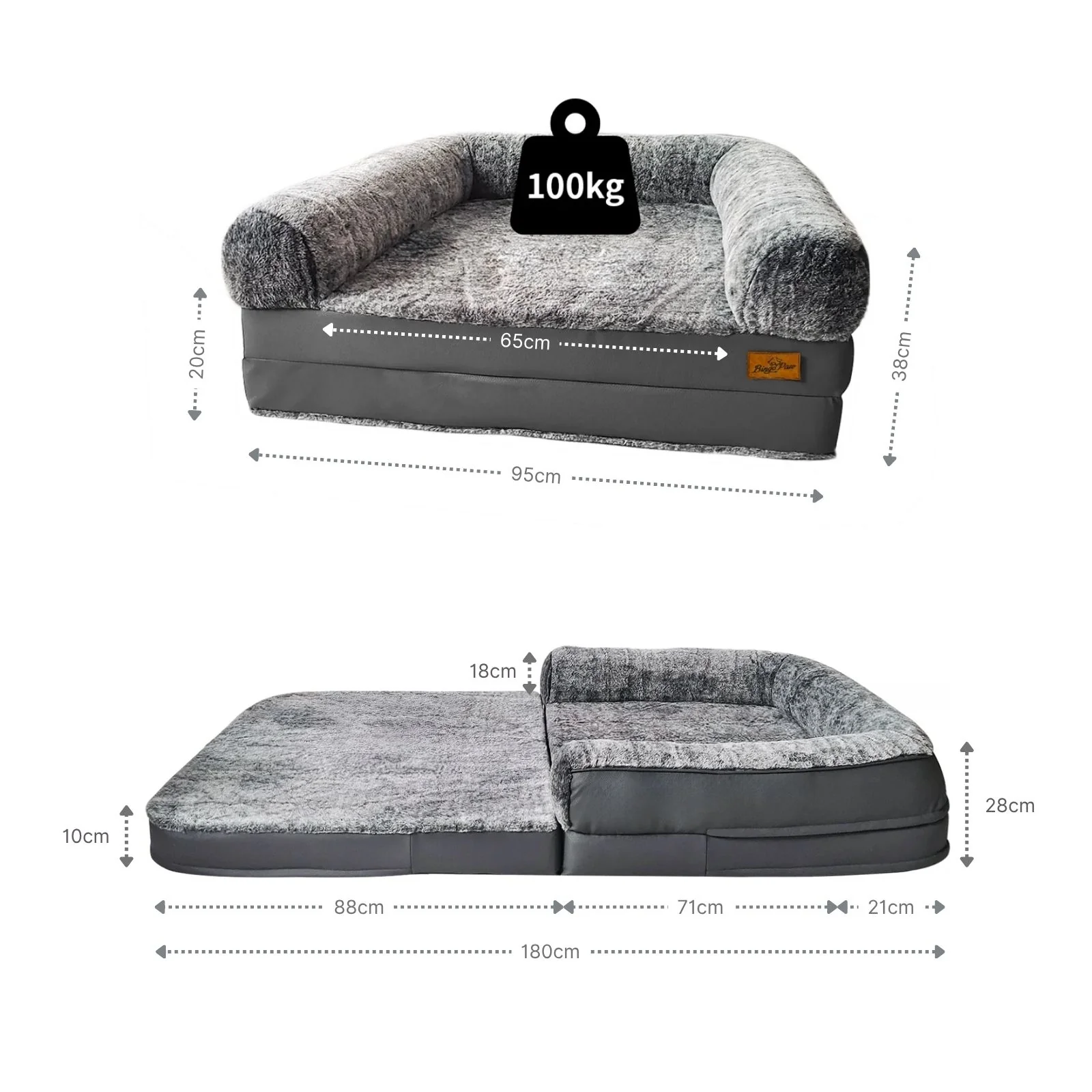 2in1 Hundebett Hundesofa Hundekissen Haustierbett Hundematratze - Image 10