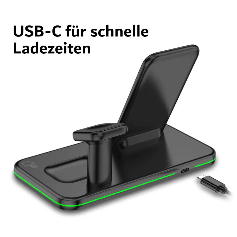 3-in-1 Ladestation für Smartphone Smartwatch Kopfhörer Dockingstation - Image 3
