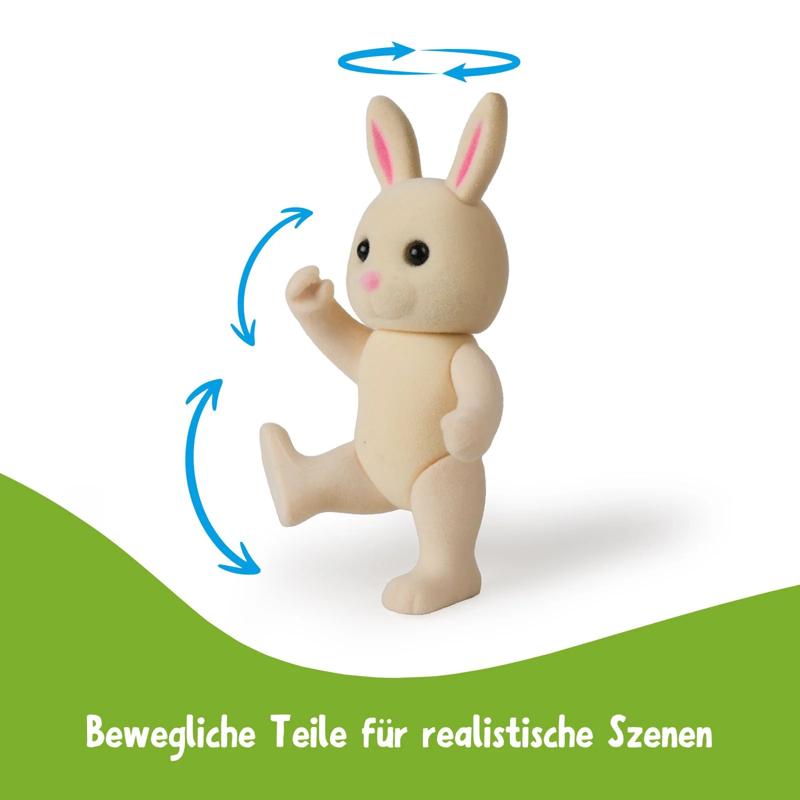 3-tlg. Hasen-Puppenfamilie Puppen Spielzeugfiguren Kinderspielzeug - Image 5
