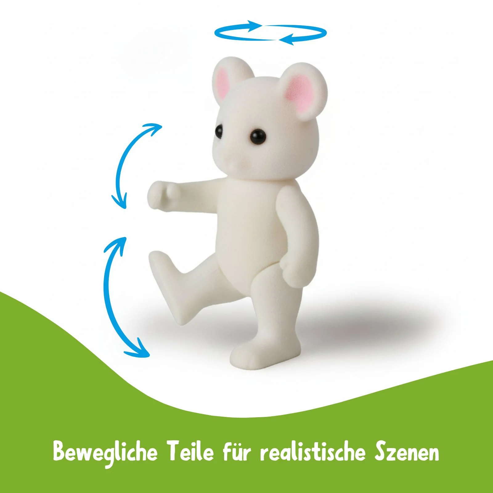 3-tlg. Mäuse-Puppenfamilie Puppen Spielzeugfiguren Kinderspielzeug - Image 5