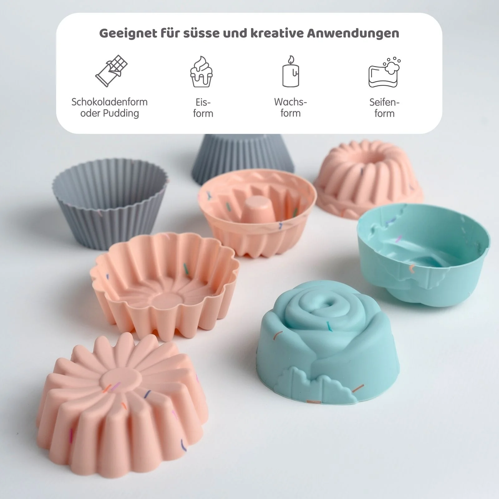 30-tlg. Silikon-Backformen-Set Gugelhupfform Kuchenform Kastenform - Image 9