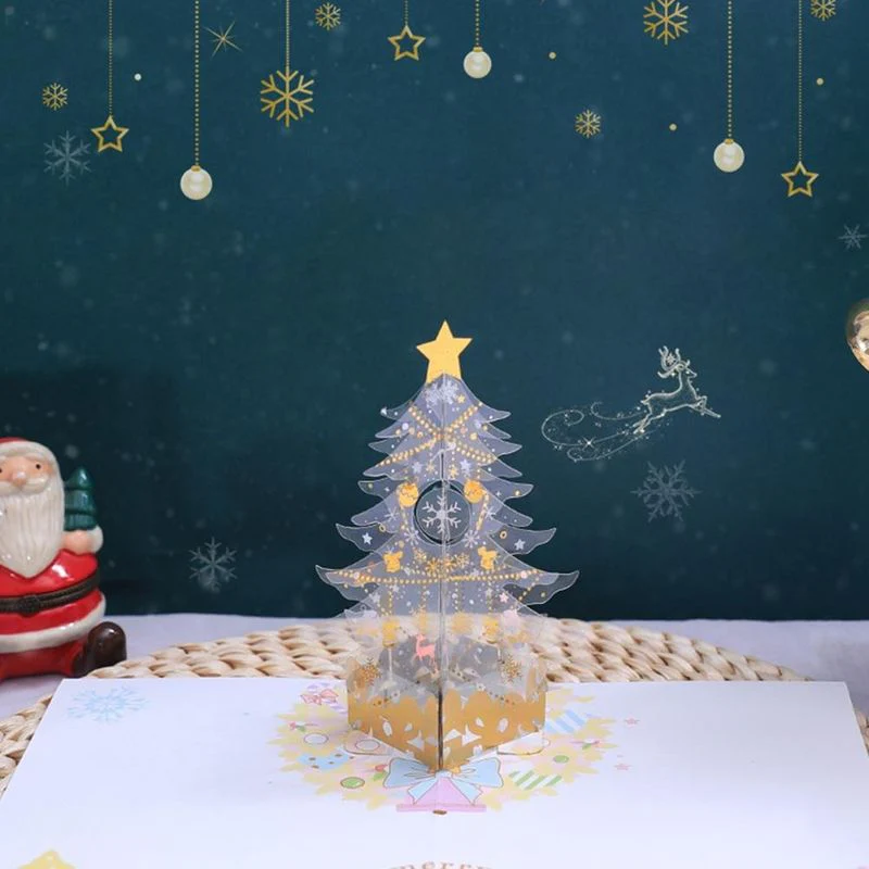 3D Weihnachtskarte Festtagskarte Grusskarte Tannenbaum Transparent - Image 4