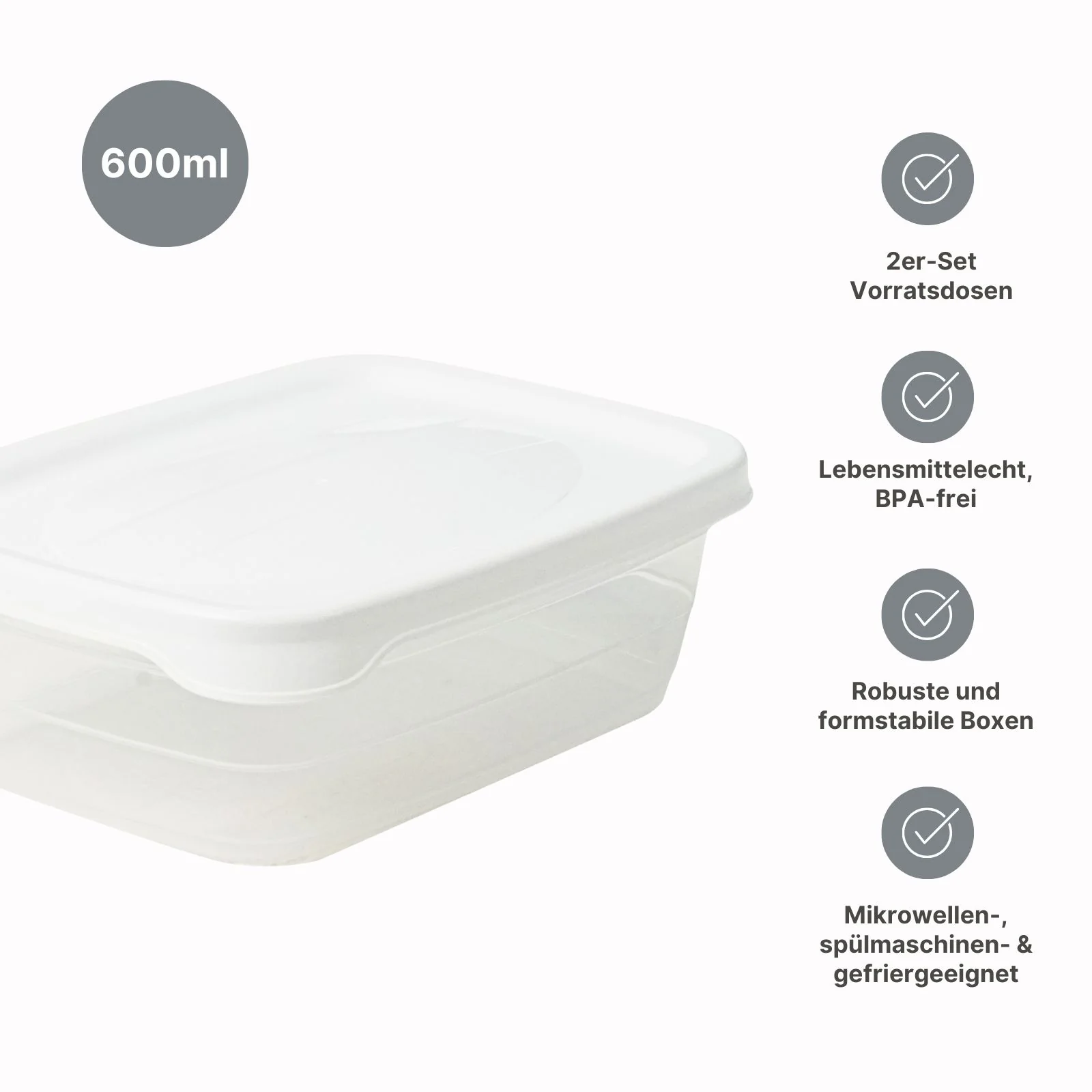 3er-Set Aufbewahrungsdosen Meal-Prep-Dosen Boxen Frischhaltedosen - Image 3