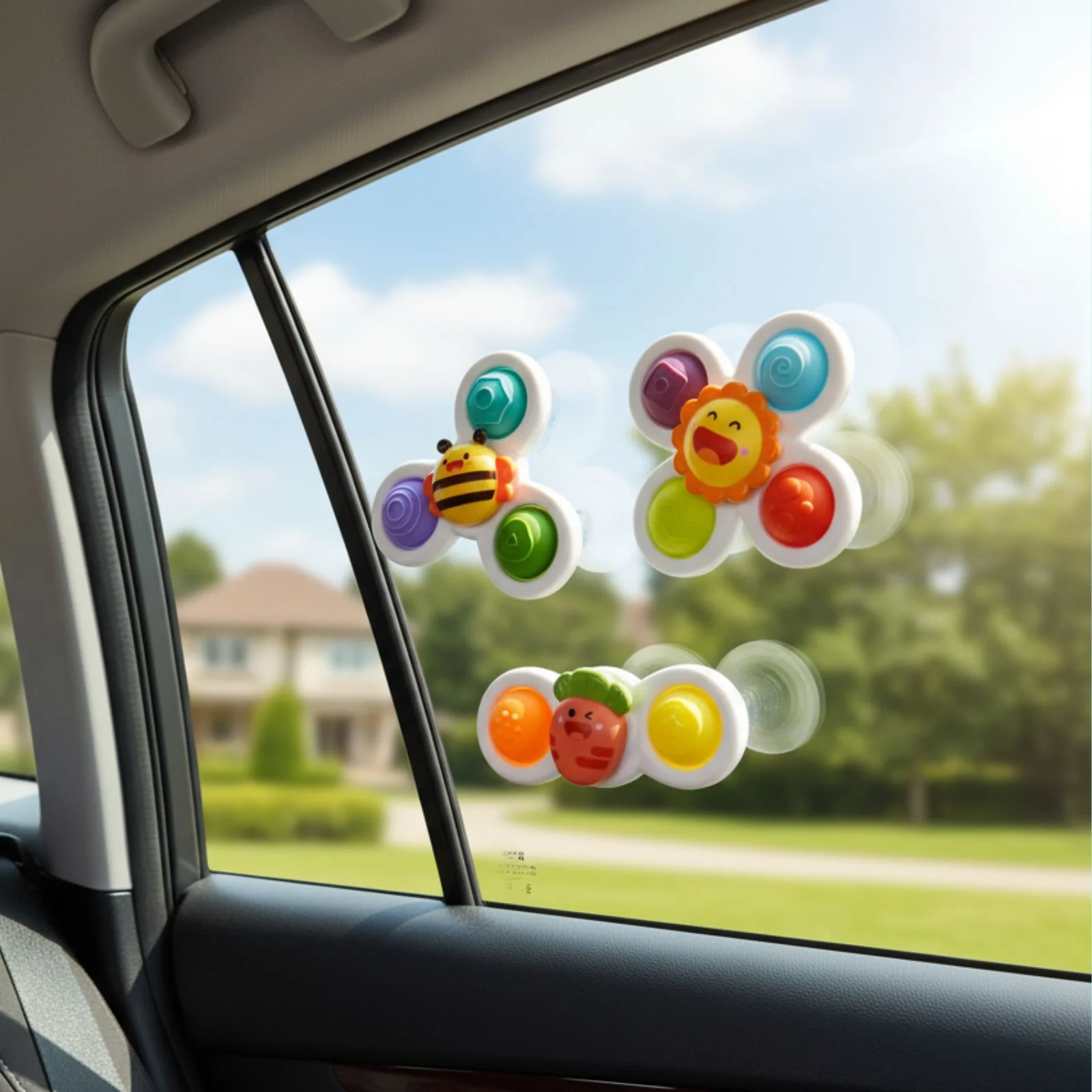 3er-Set Saugnapf-Kreisel Badespielzeug Fidget Spinner Babyspielzeug - Image 7