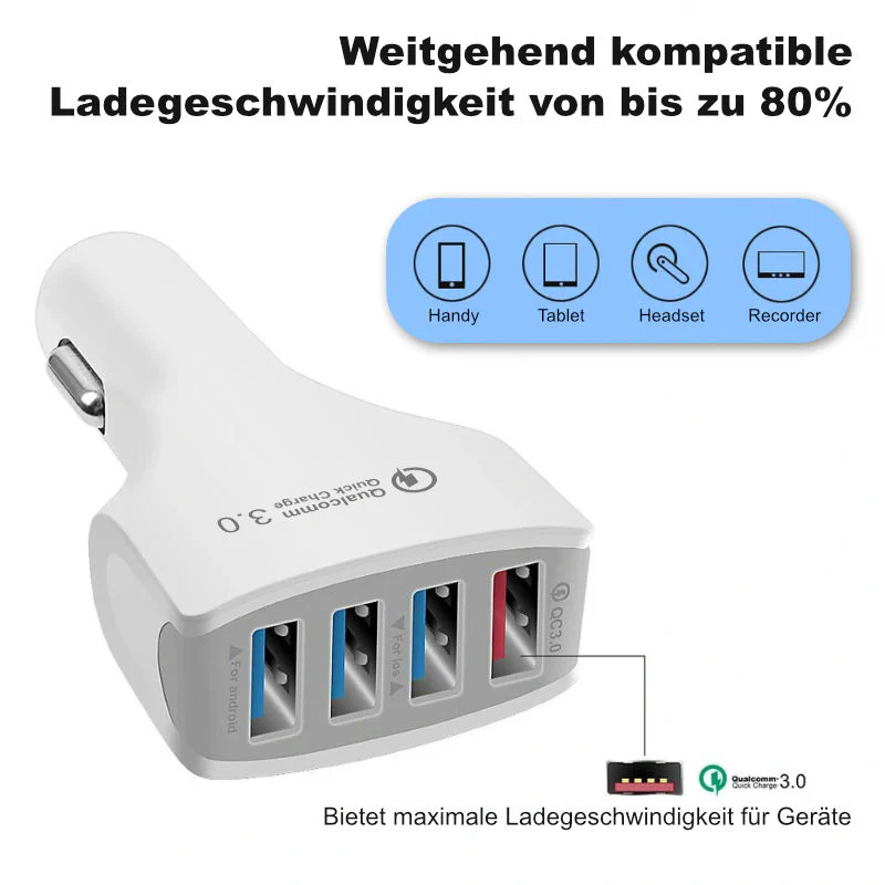 4-USB-Autoladegerät KFZ-USB-Ladegerät Auto-USB-Ladegerät KFZ-Ladegerät - Image 3