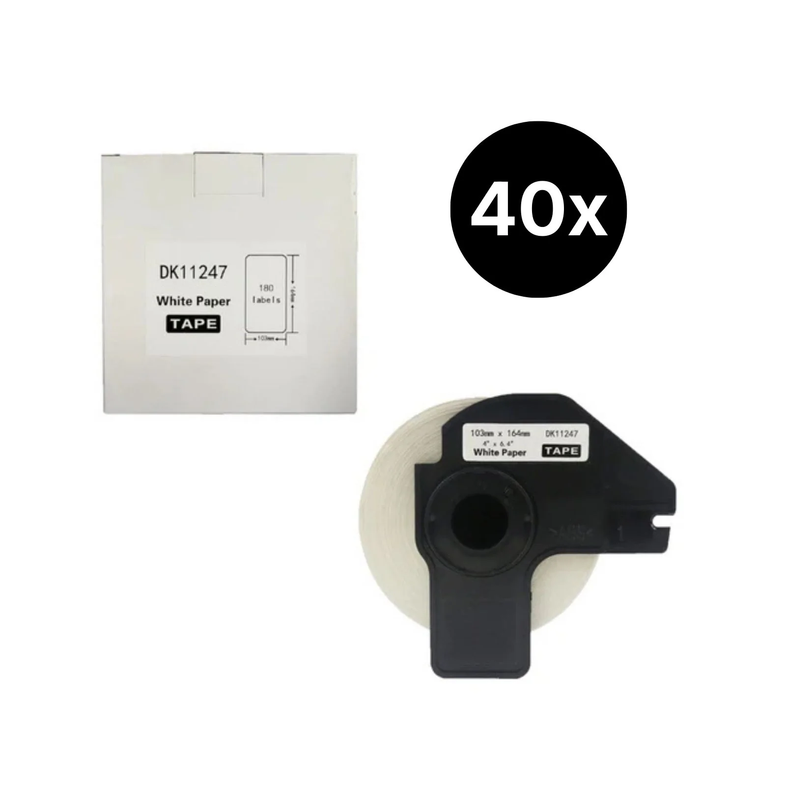 40er-Set Alternative Etikettenrolle zu Brother DK-11247 Etiketten