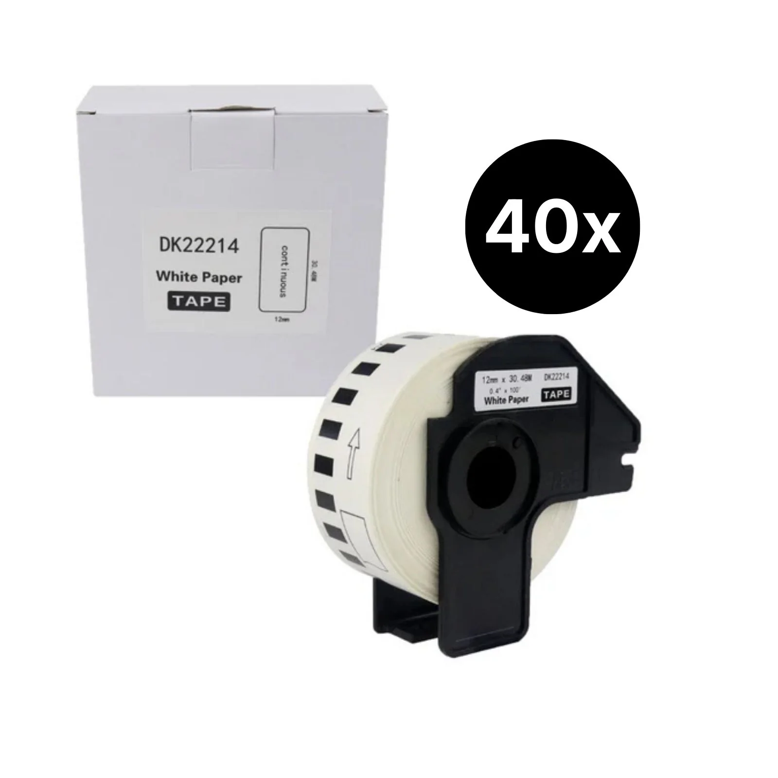 40er-Set Alternative Etikettenrolle zu Brother DK-22214 Etiketten