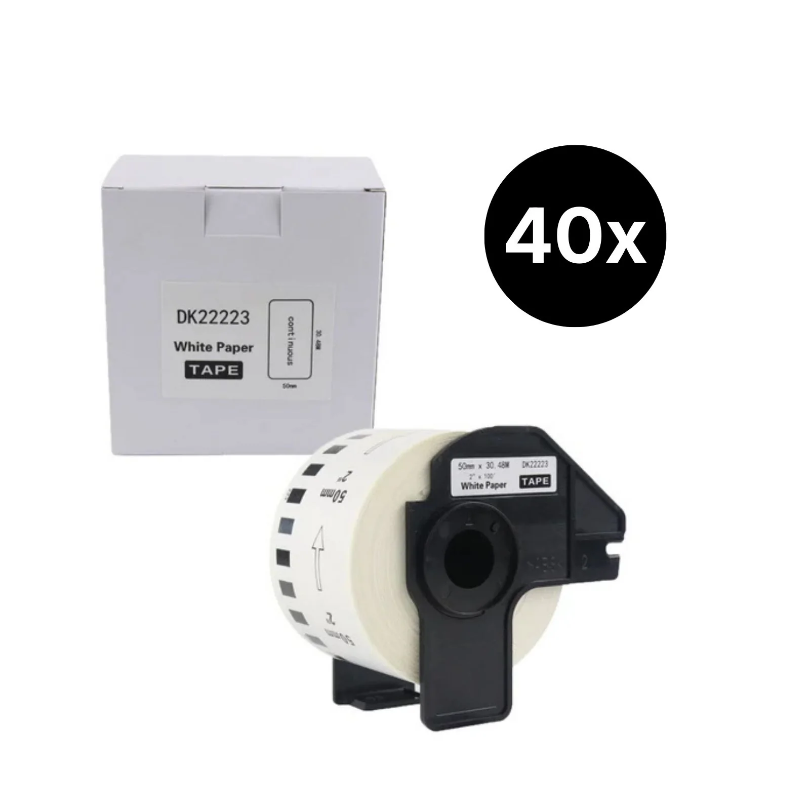 40er-Set Alternative Etikettenrolle zu Brother DK-22223 Etiketten