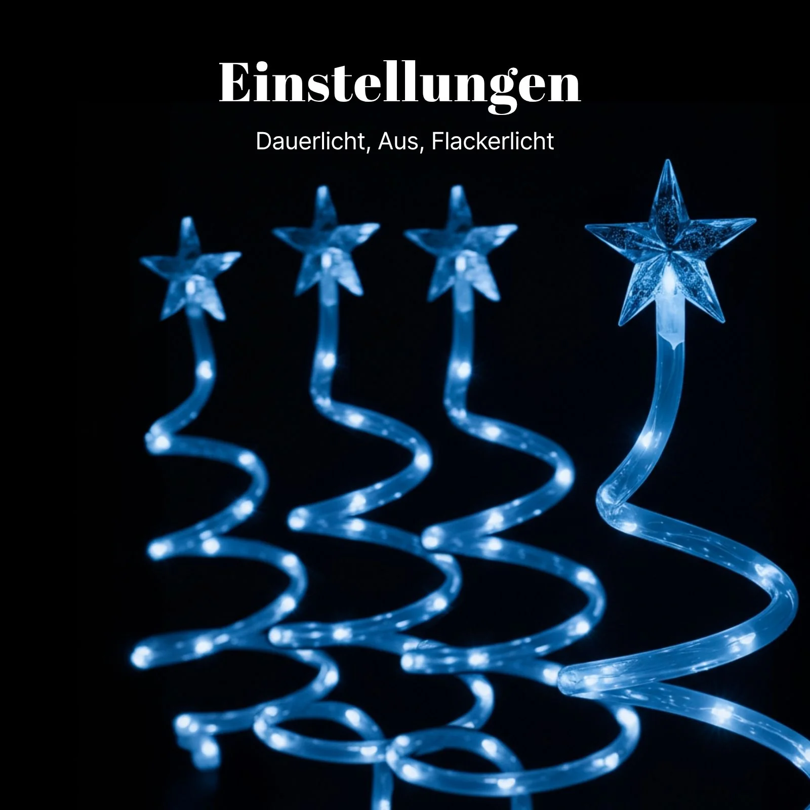 4er-Set LED Solar-Spiralbaum Lichterkette Weihnachtsdeko Solarleuchte - Image 4