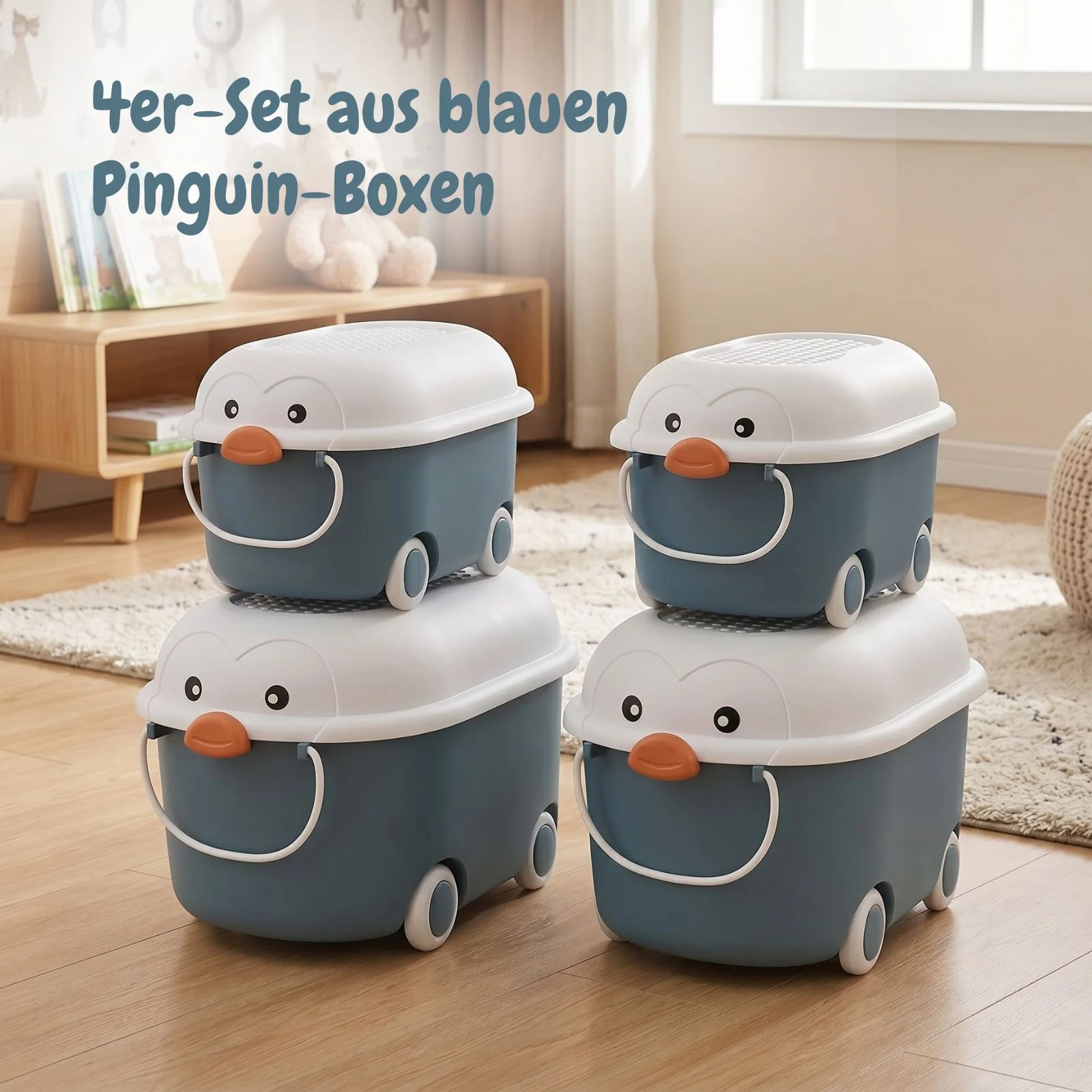 4er-Set Spielzeugkiste Truhe Organizer Spielzeug-Aufbewahrungsbox - Image 2