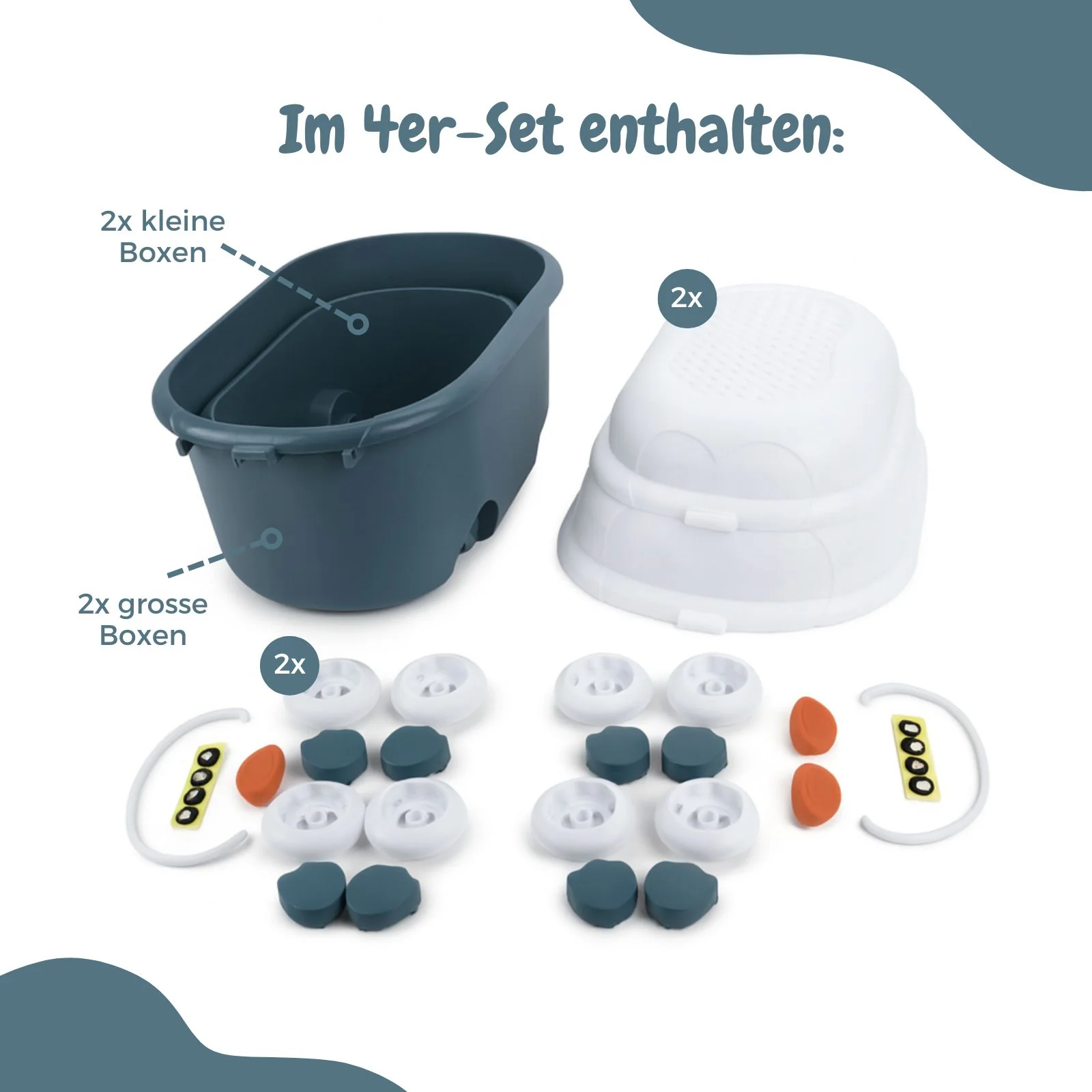 4er-Set Spielzeugkiste Truhe Organizer Spielzeug-Aufbewahrungsbox - Image 4