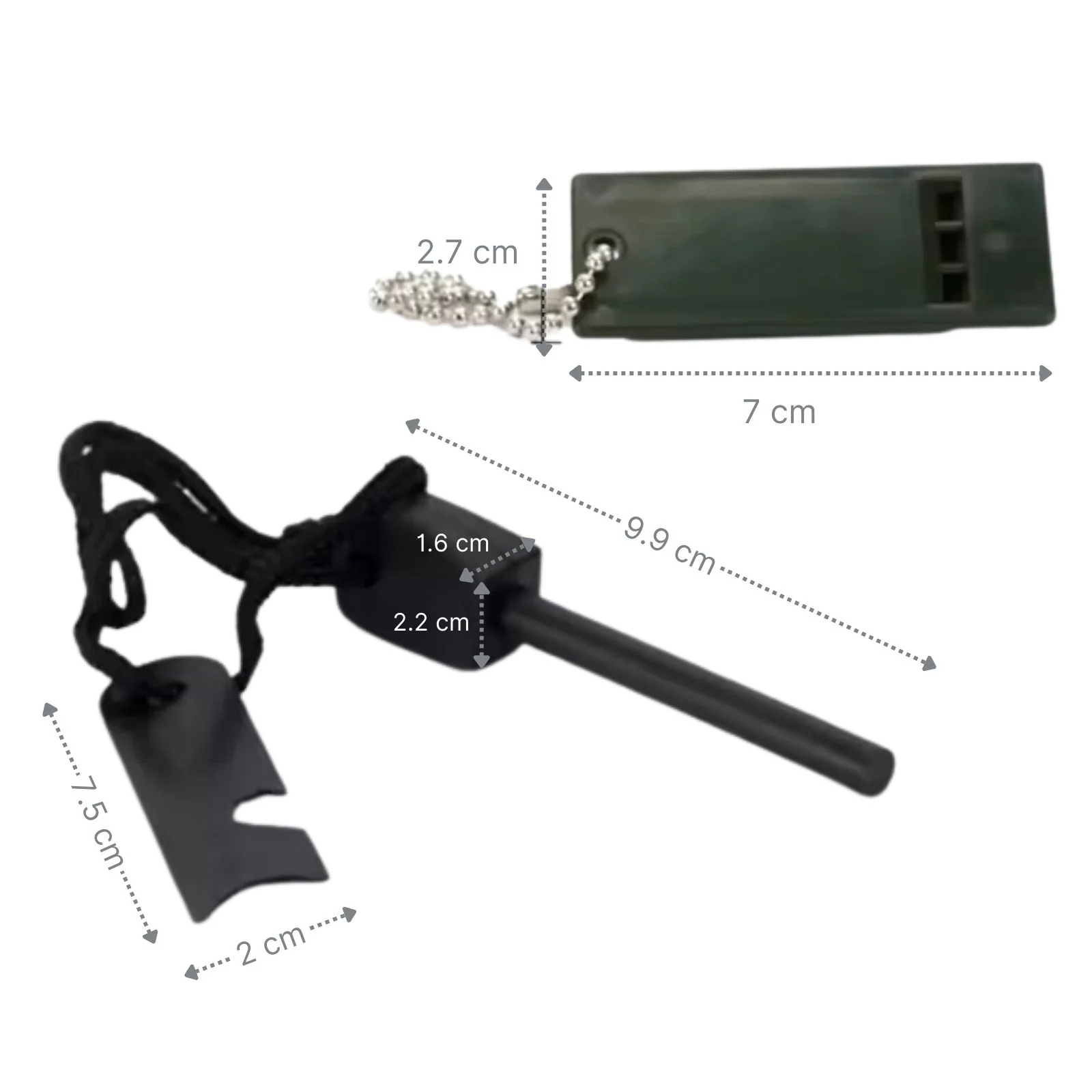 4in1 Feuerstarter-Kit Magnesium-Feuerstahl Zündstahl Feuerstein - Image 3