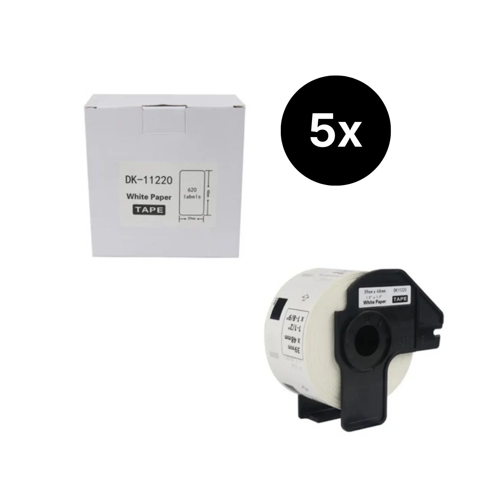5er-Set Alternative Etikettenrolle zu Brother DK-11220 Etiketten