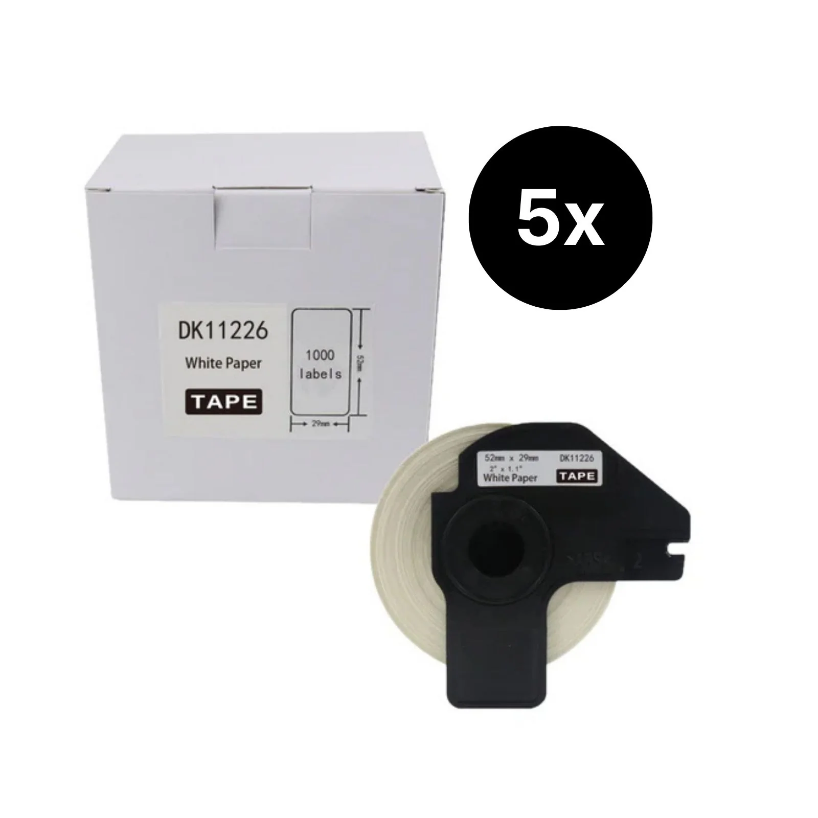 5er-Set Alternative Etikettenrolle zu Brother DK-11226 Etiketten