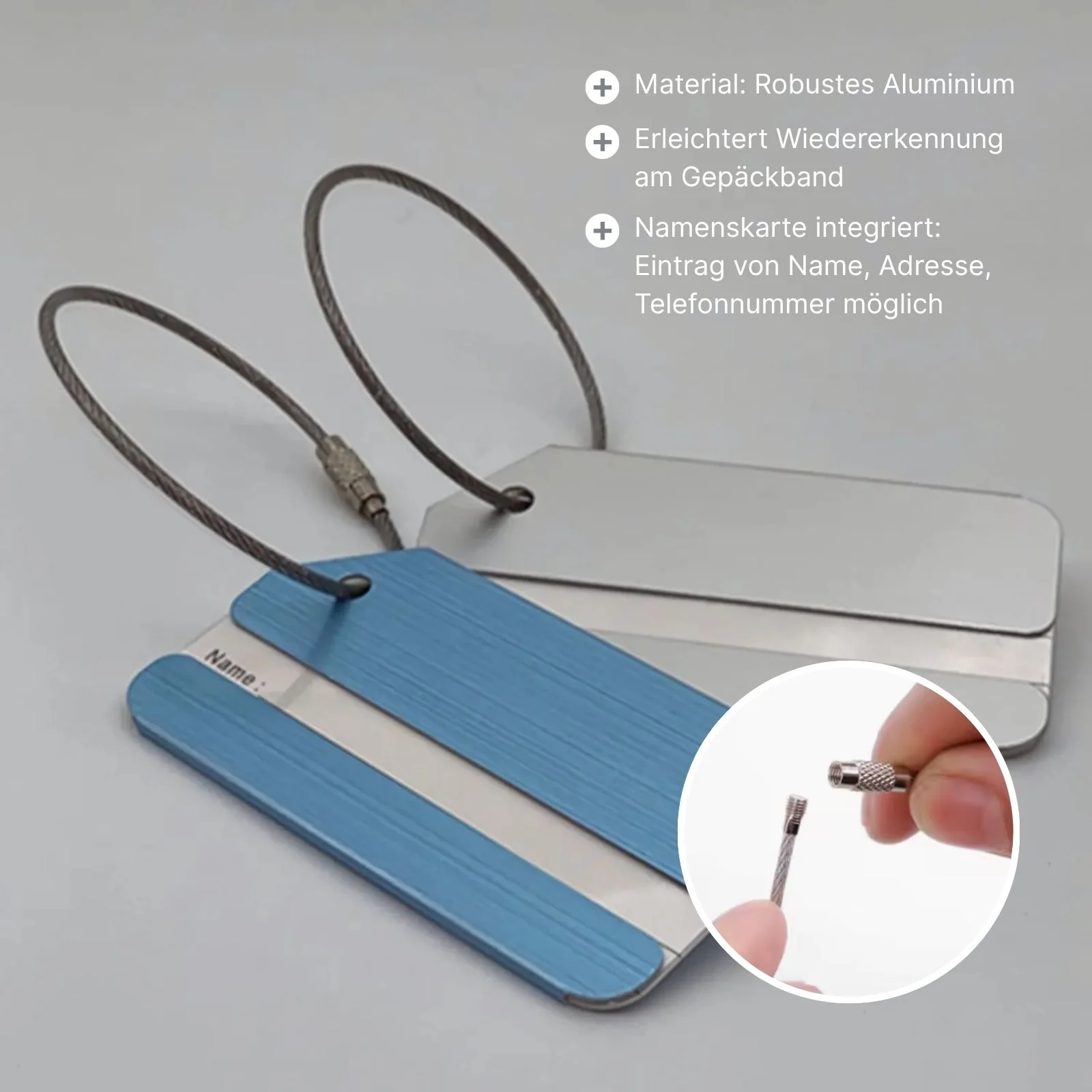5er-Set Kofferanhänger Gepäckanhänger Koffer-Namensschild Kofferlabel - Image 3
