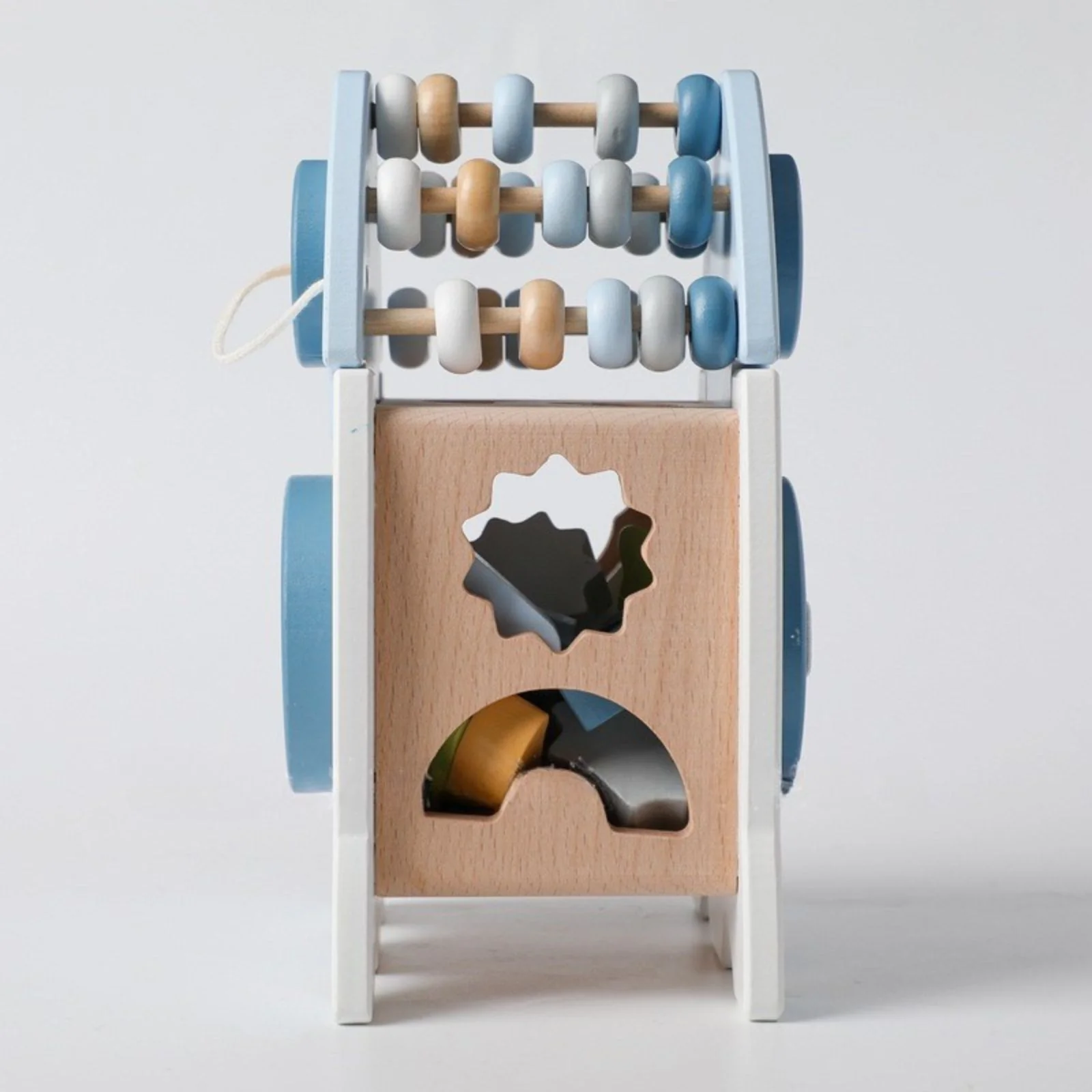 5in1-Aktivitäts-Holzrakete Kinderspielzeug Raumschiff Motorikspielzeug - Image 4