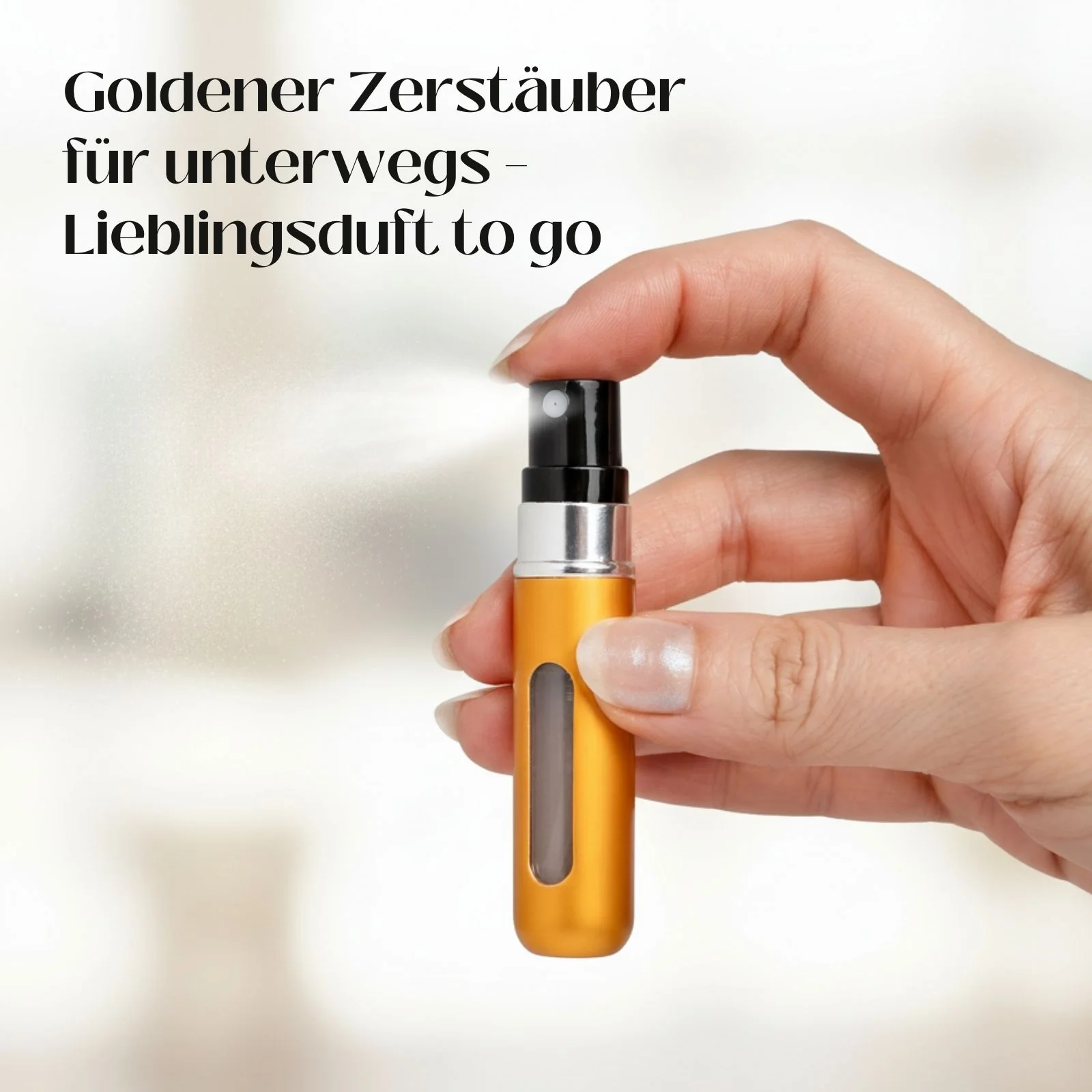 5ml Mini-Parfümzerstäuber Parfum Vaporisateur Matt-Goldig - Image 2