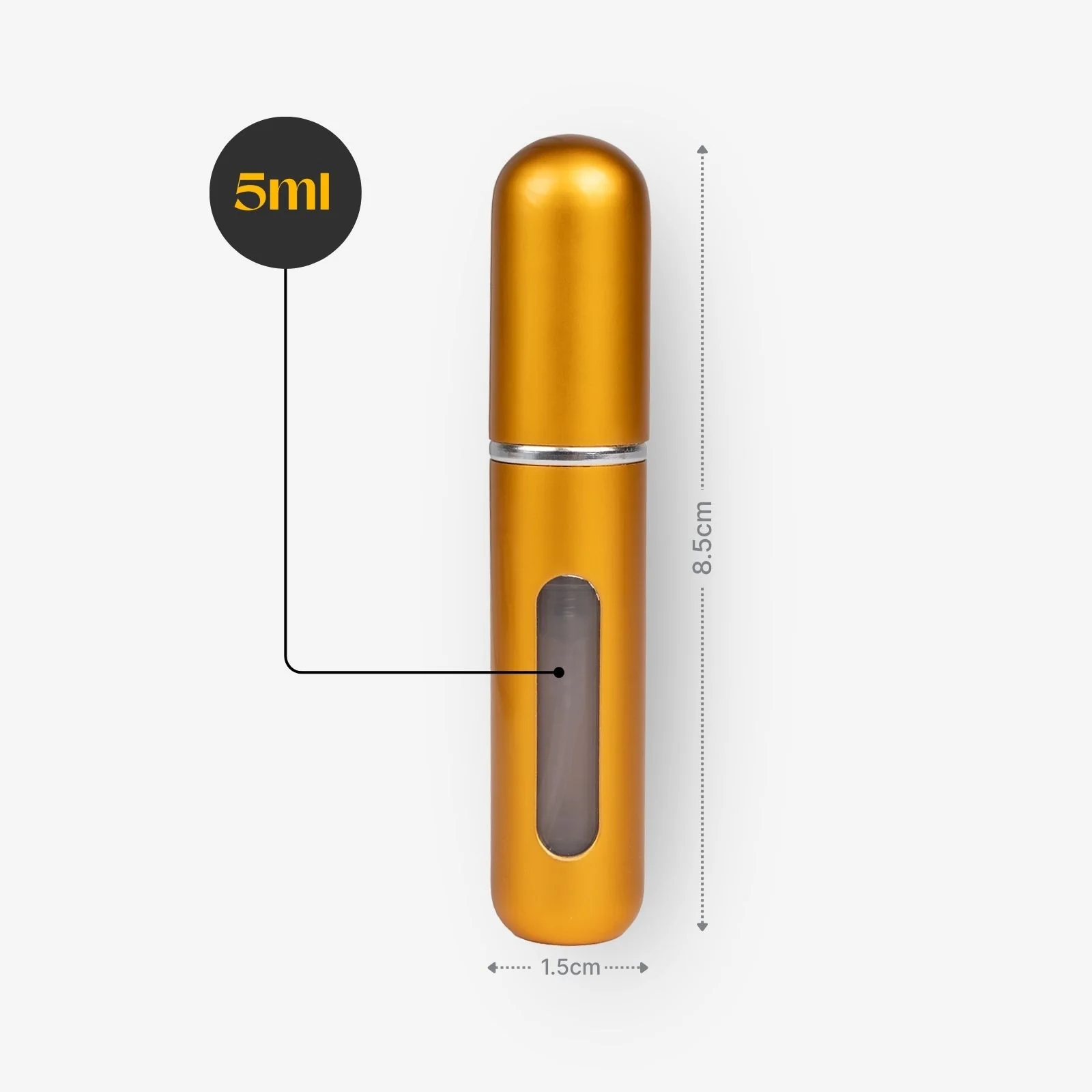 5ml Mini-Parfümzerstäuber Parfum Vaporisateur Matt-Goldig - Image 4