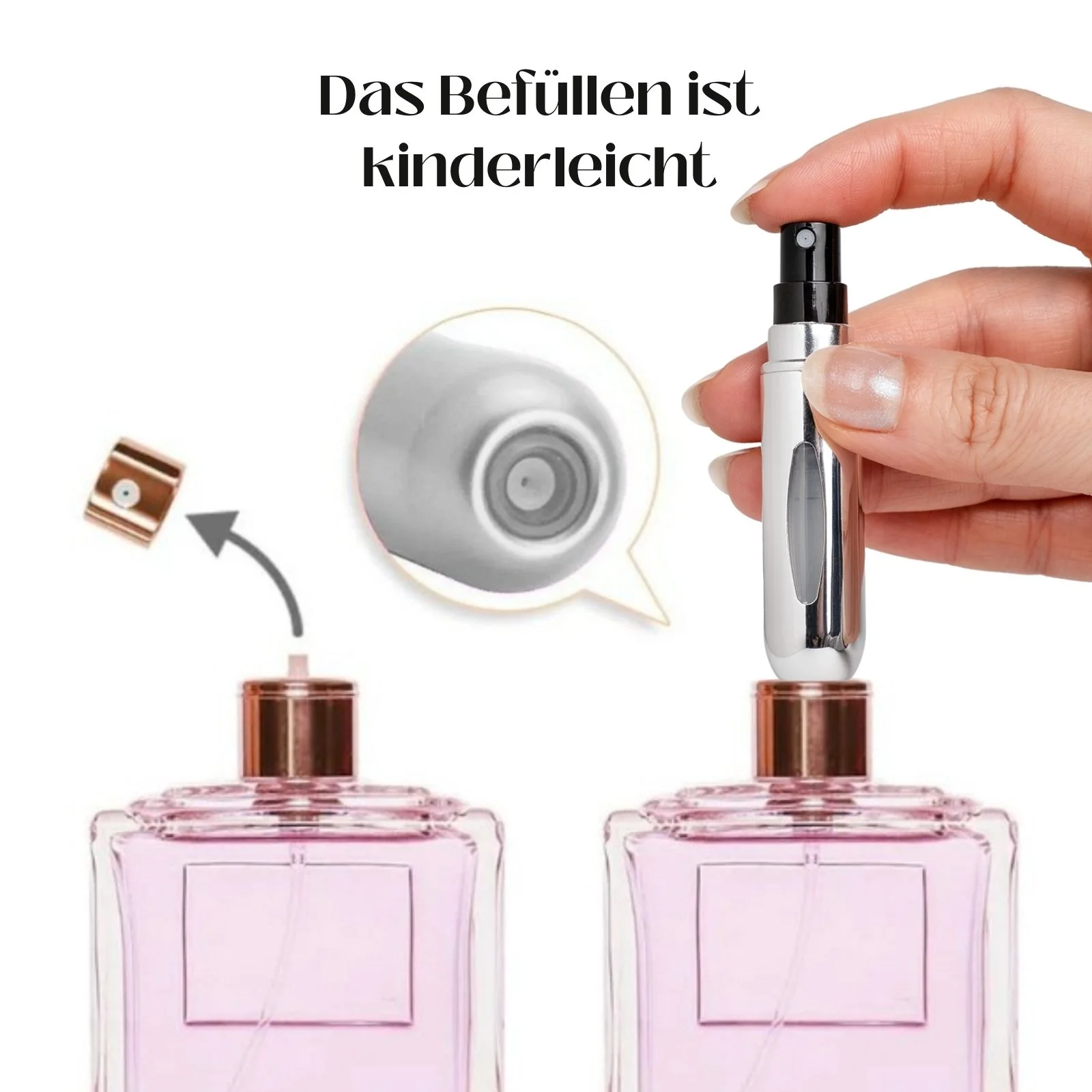 5ml Mini-Parfümzerstäuber Parfum Vaporisateur Silbrig - Image 3