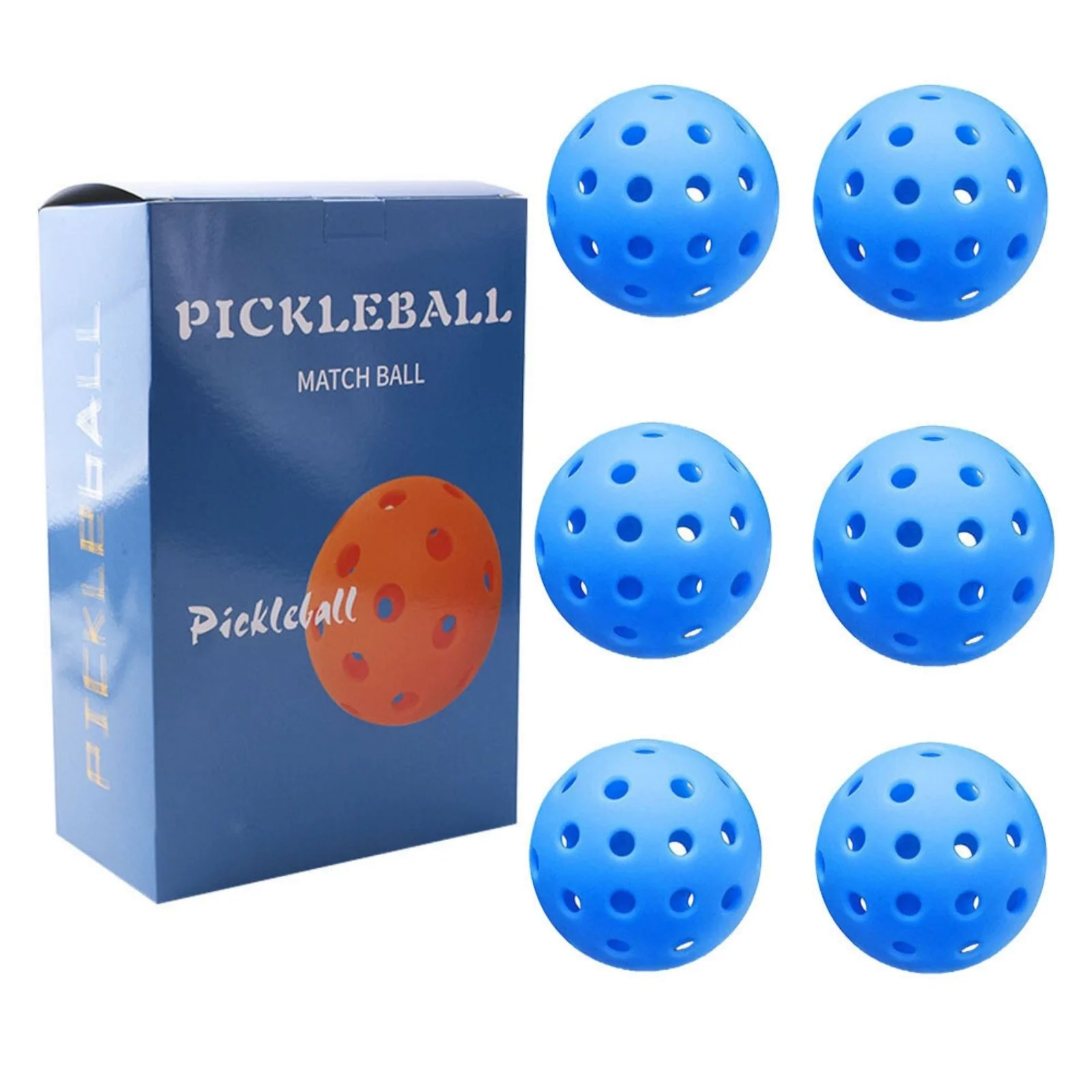 6-tlg. Set Pickleball-Outdoorball Pickleball-Ball Racketsportball
