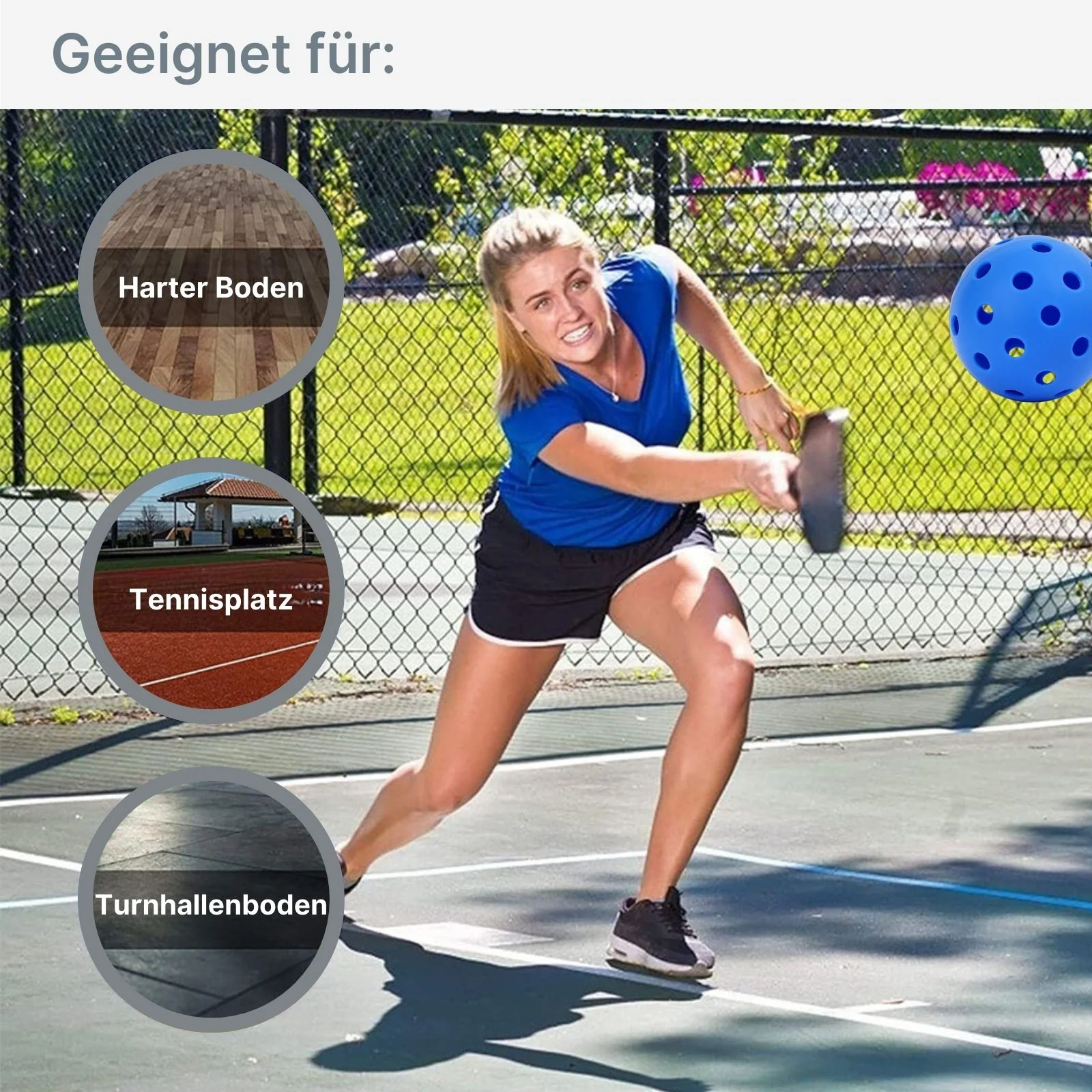 6-tlg. Set Pickleball-Outdoorball Pickleball-Ball Racketsportball - Image 2