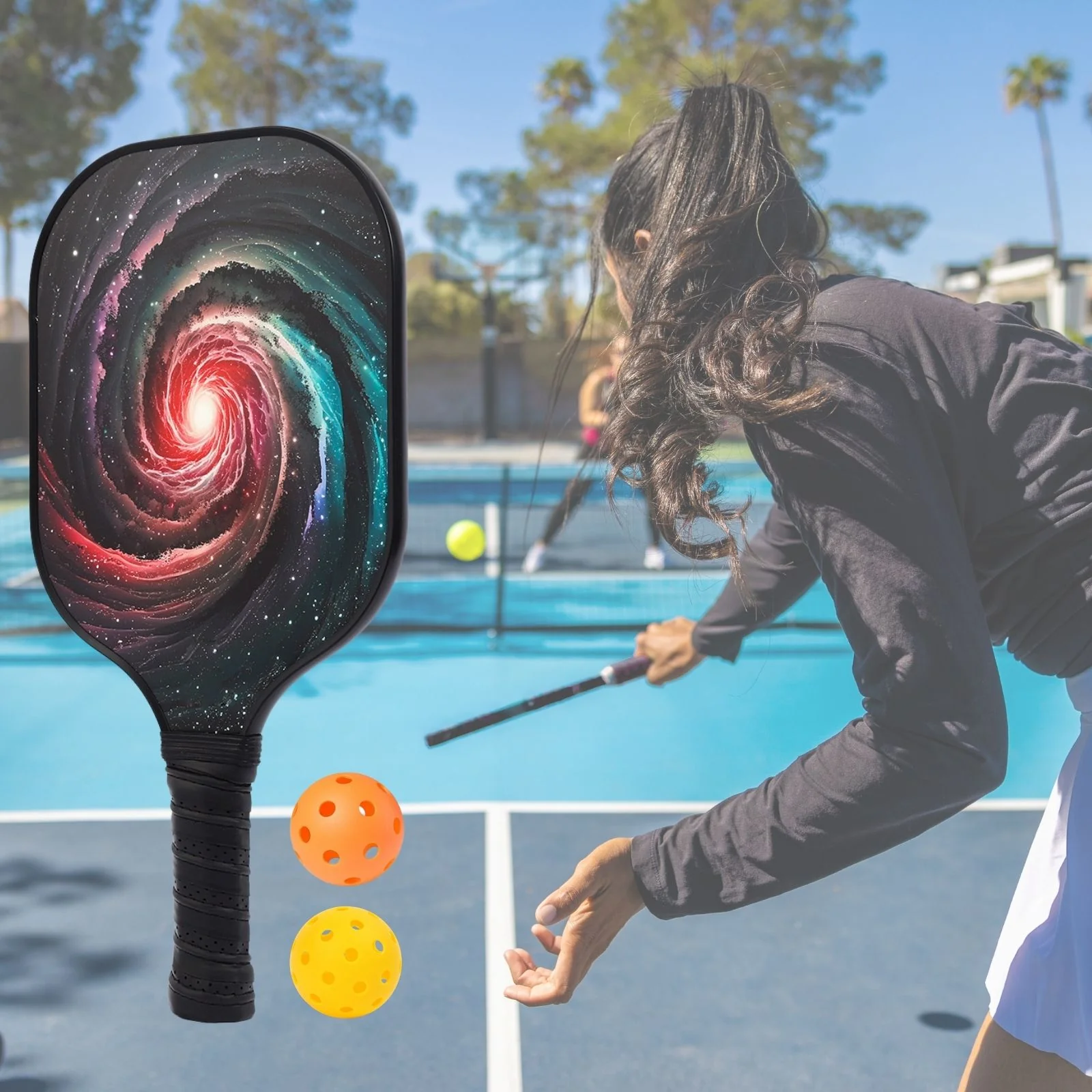 6-tlg. Set Pickleball-Schläger Racketsport-Schläger Padelschläger mit Bällen - Image 3