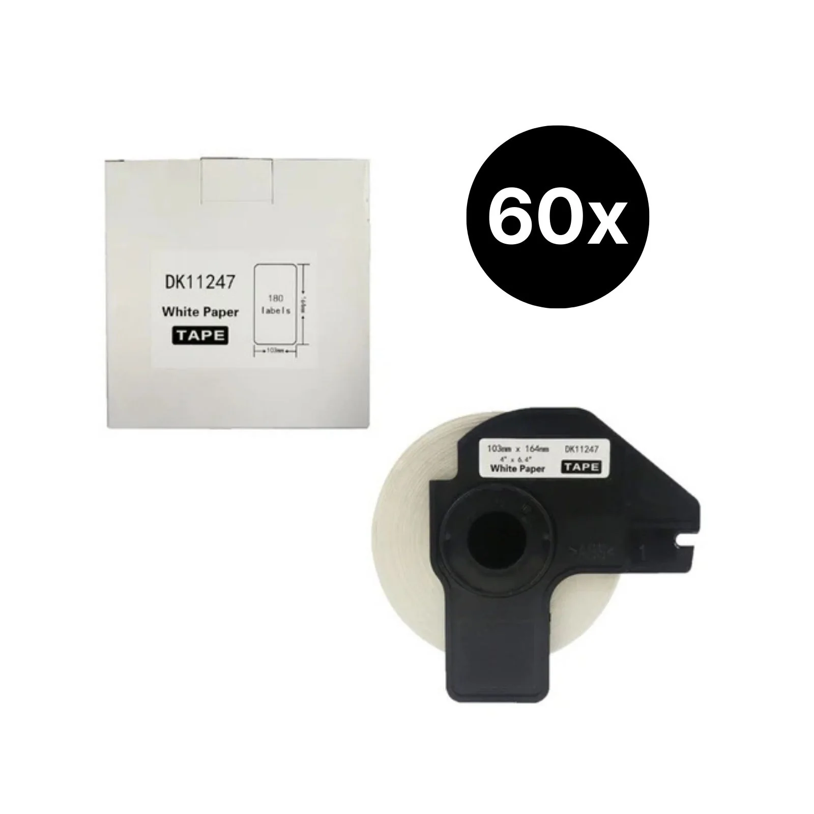 60er-Set Alternative Etikettenrolle zu Brother DK-11247 Etiketten