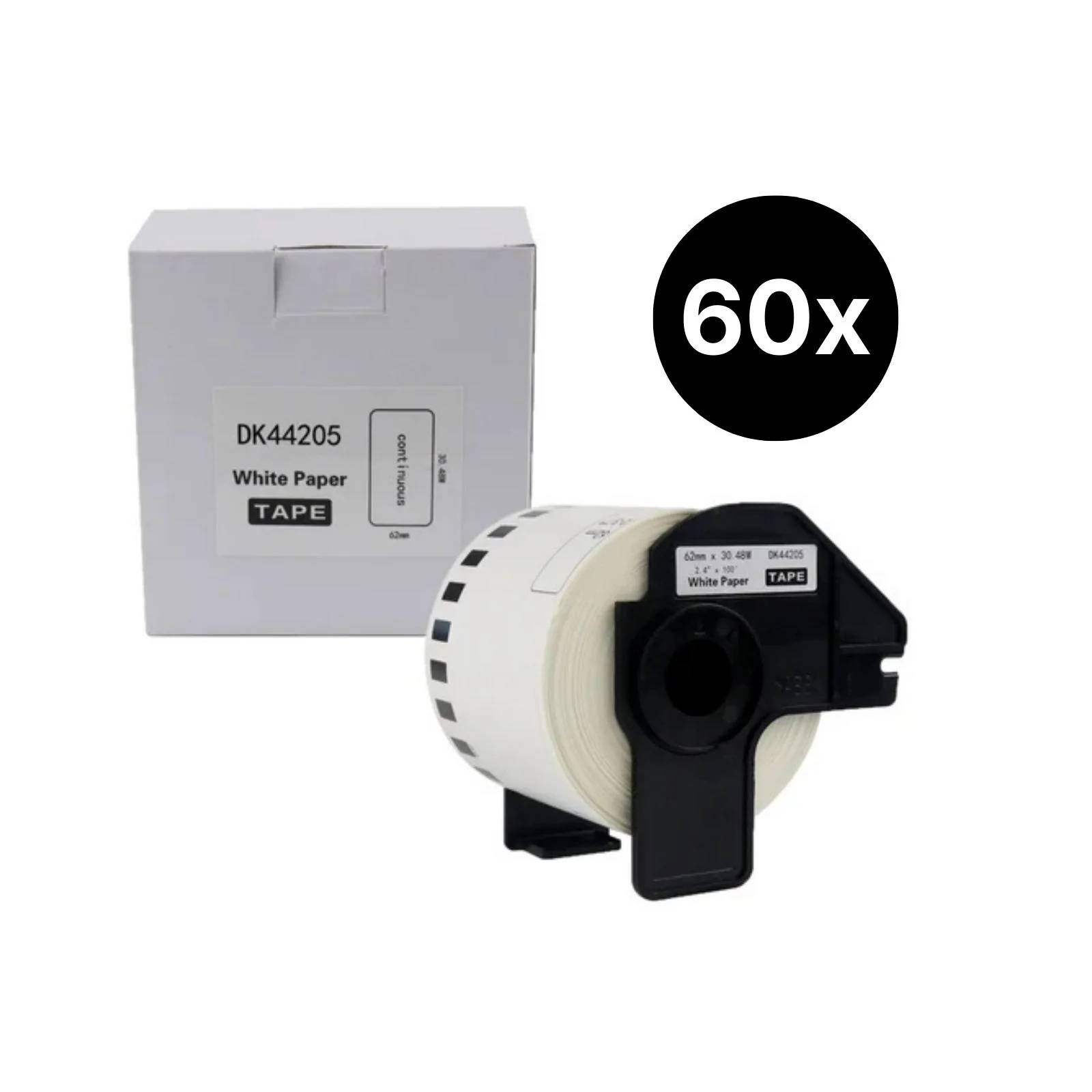 60er-Set Alternative Etikettenrolle zu Brother DK-44205 Etiketten