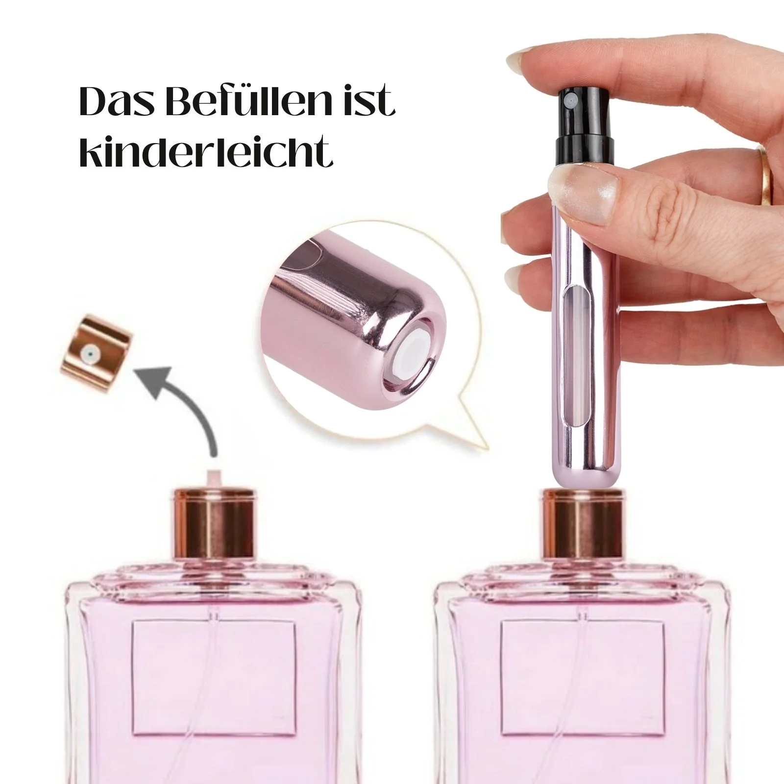 8ml Mini-Parfümzerstäuber Parfum Vaporisateur Pink - Image 3