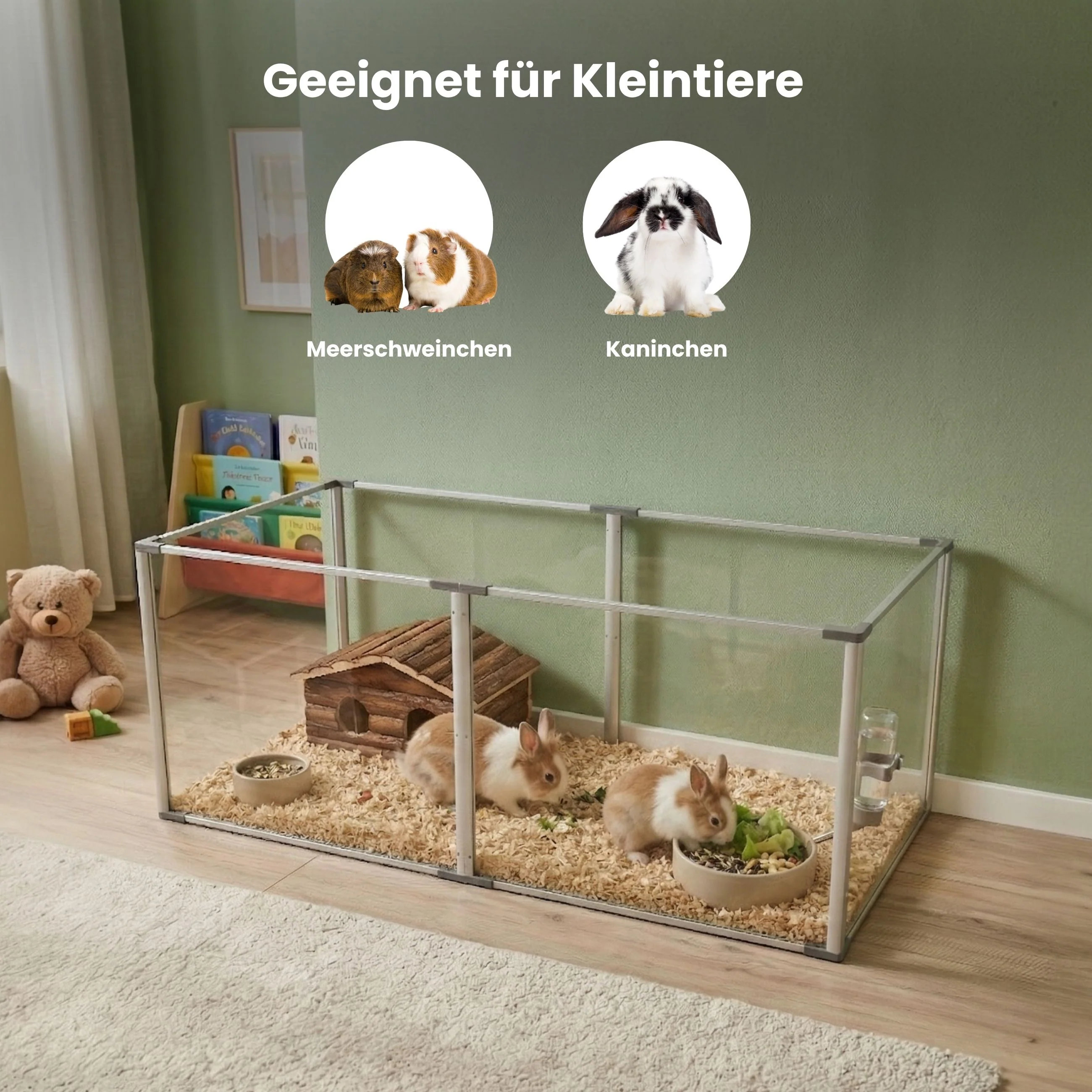 Acryl-Kleintiergehege Laufstall Indoorgehege Tierkäfig Gehege - Image 3