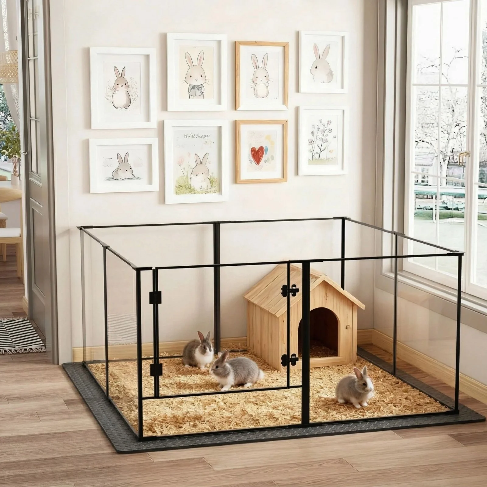 Acryl-Laufstall Welpengehege Hundeauslauf Wurfbox Gehege - Image 7
