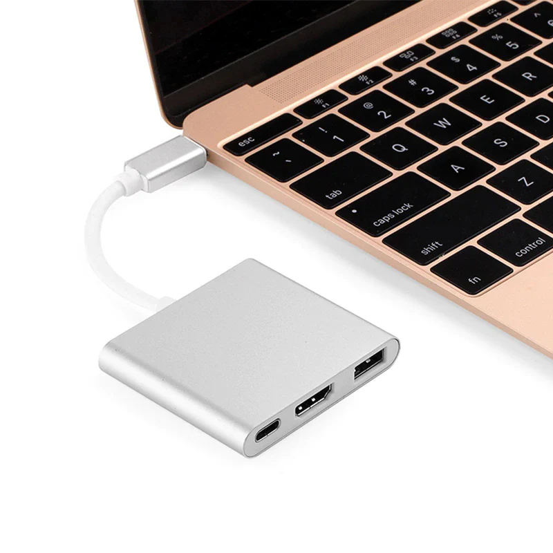 3in1 Adapter Hub USB-C - HDMI 2.0 USB-A 3.0 USB-C - Image 2